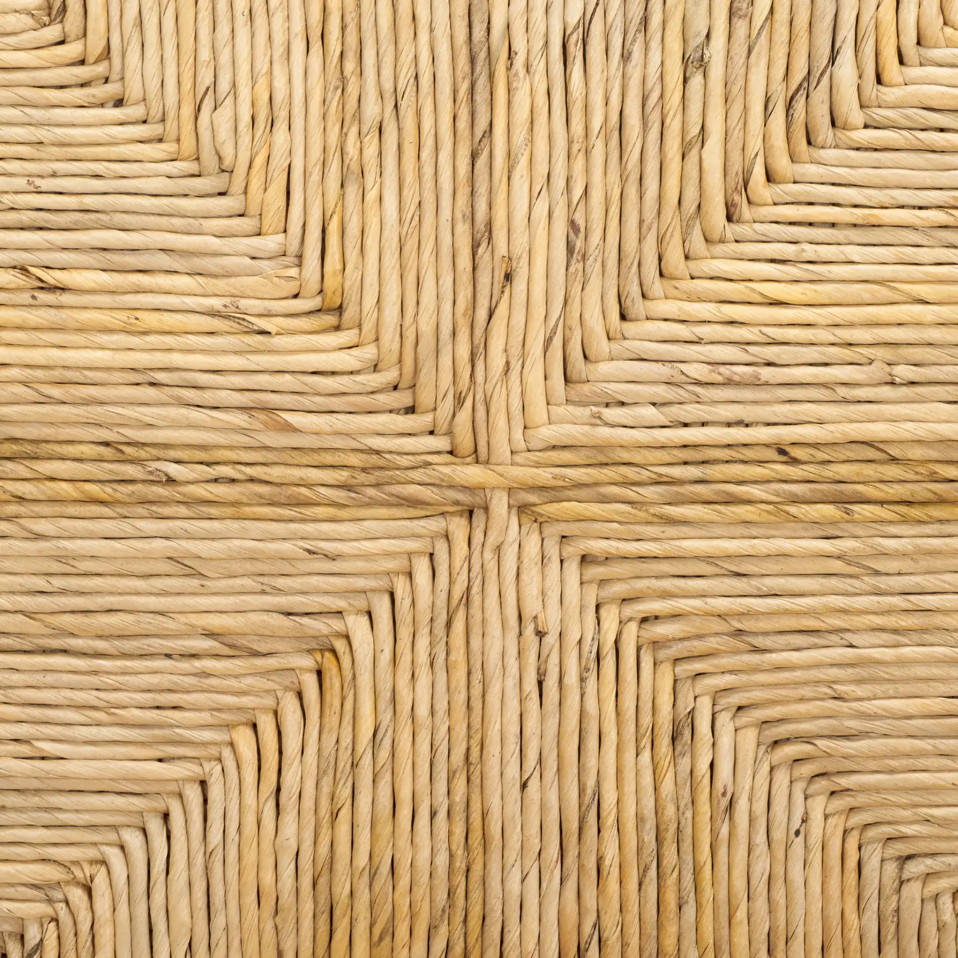 Elexa Banana Weaving Bench in Natural, detail view