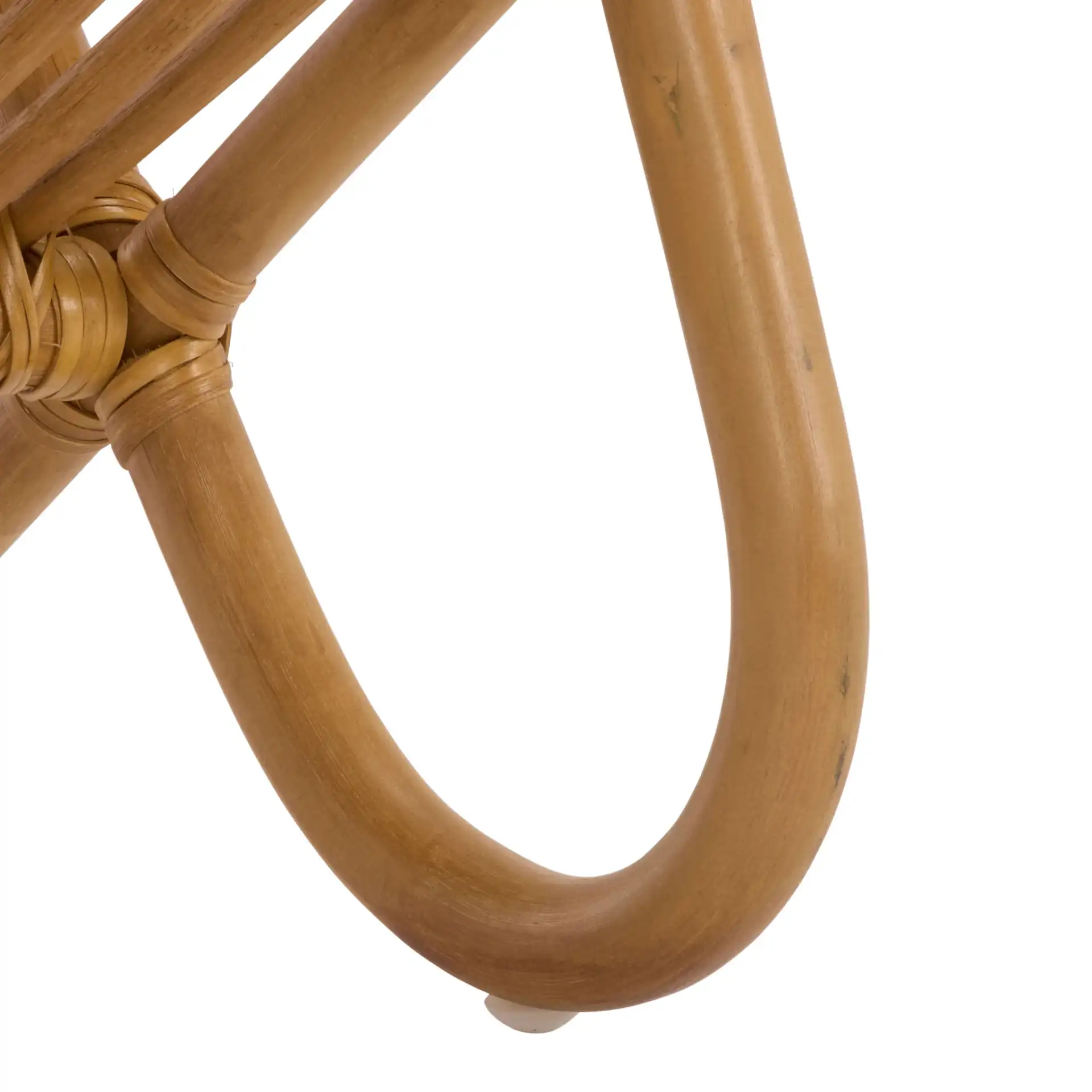Bayard Rattan Pole Accent Table in Natural, detail view