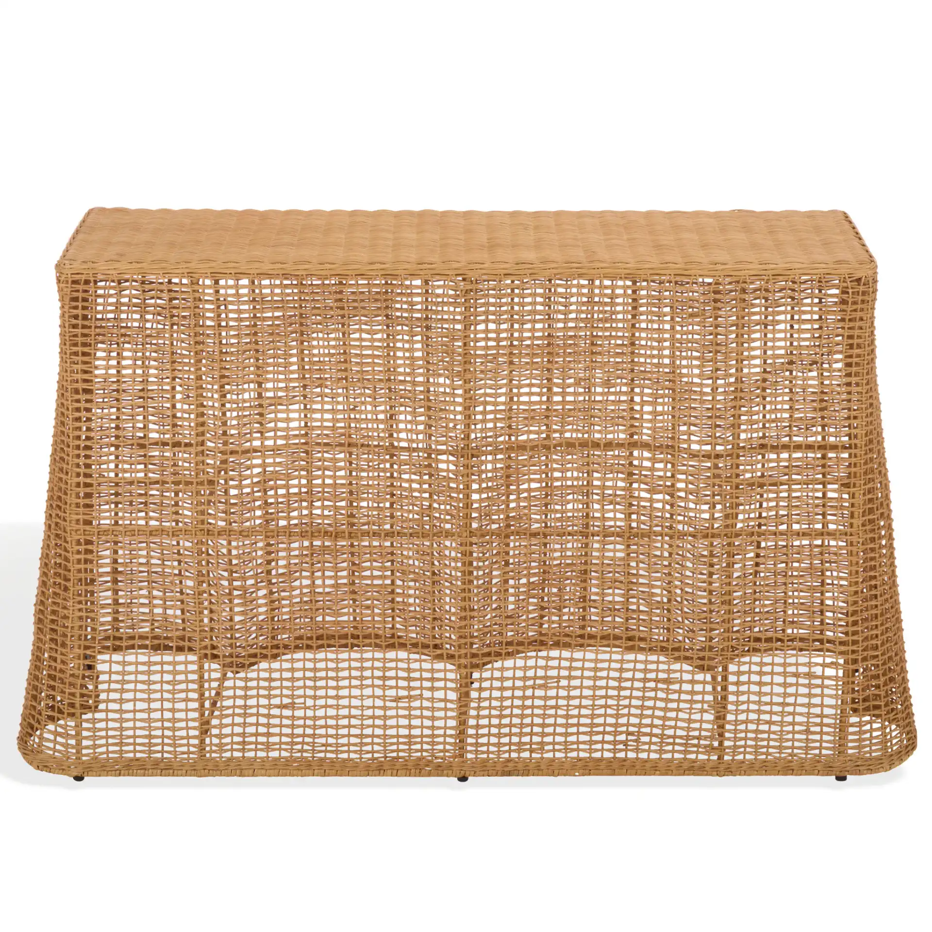 Jilliette Rattan Console Table in Natural, detail view