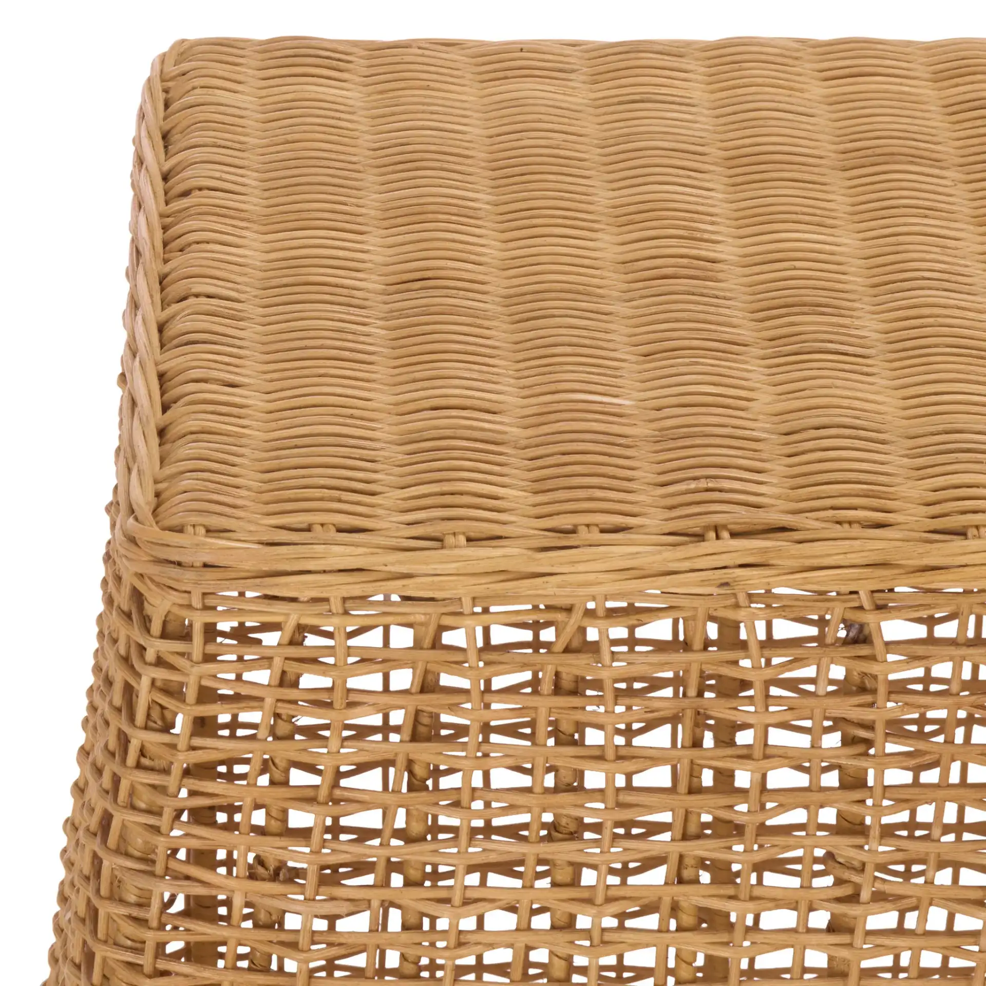 Jilliette Rattan Console Table in Natural in a styled room