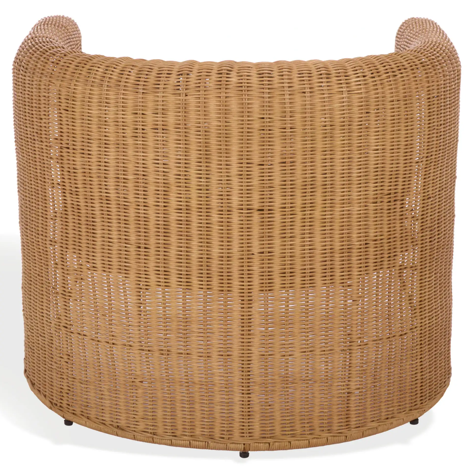 O'Reilly Rattan Accent Chair in Natural / White, detail view
