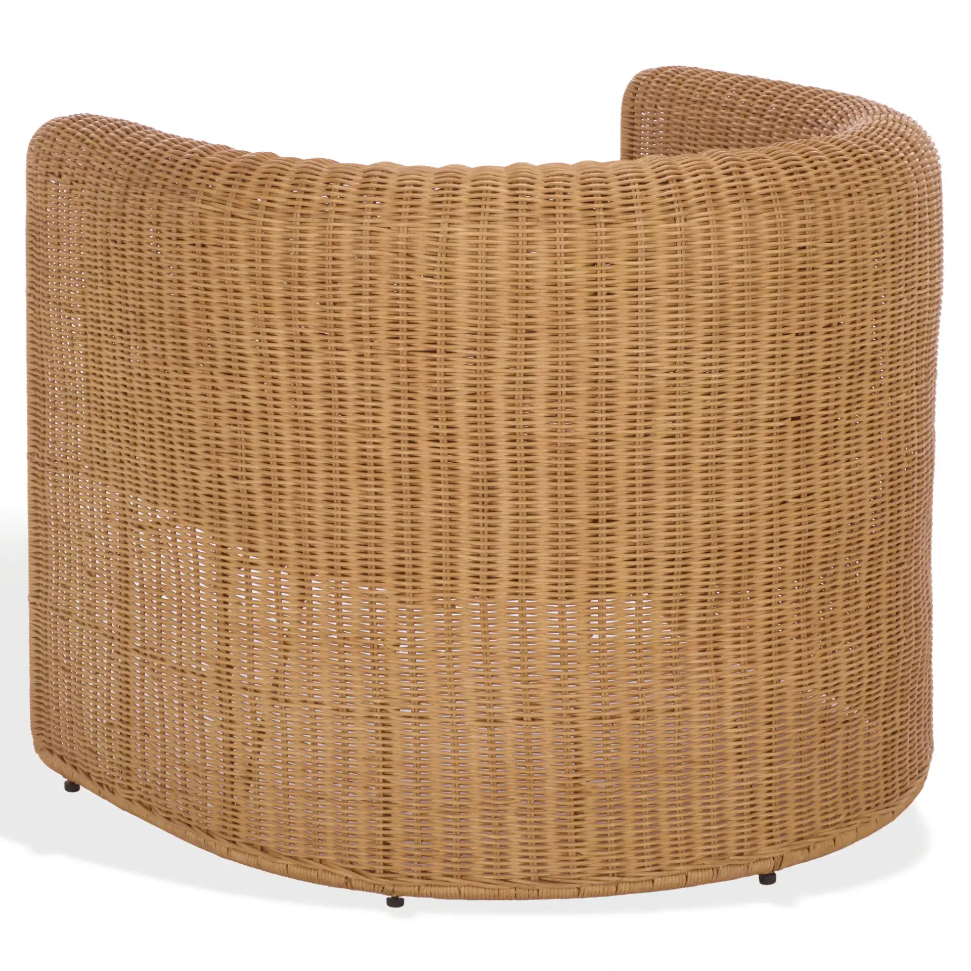 O'Reilly Rattan Accent Chair in Natural / White, detail view