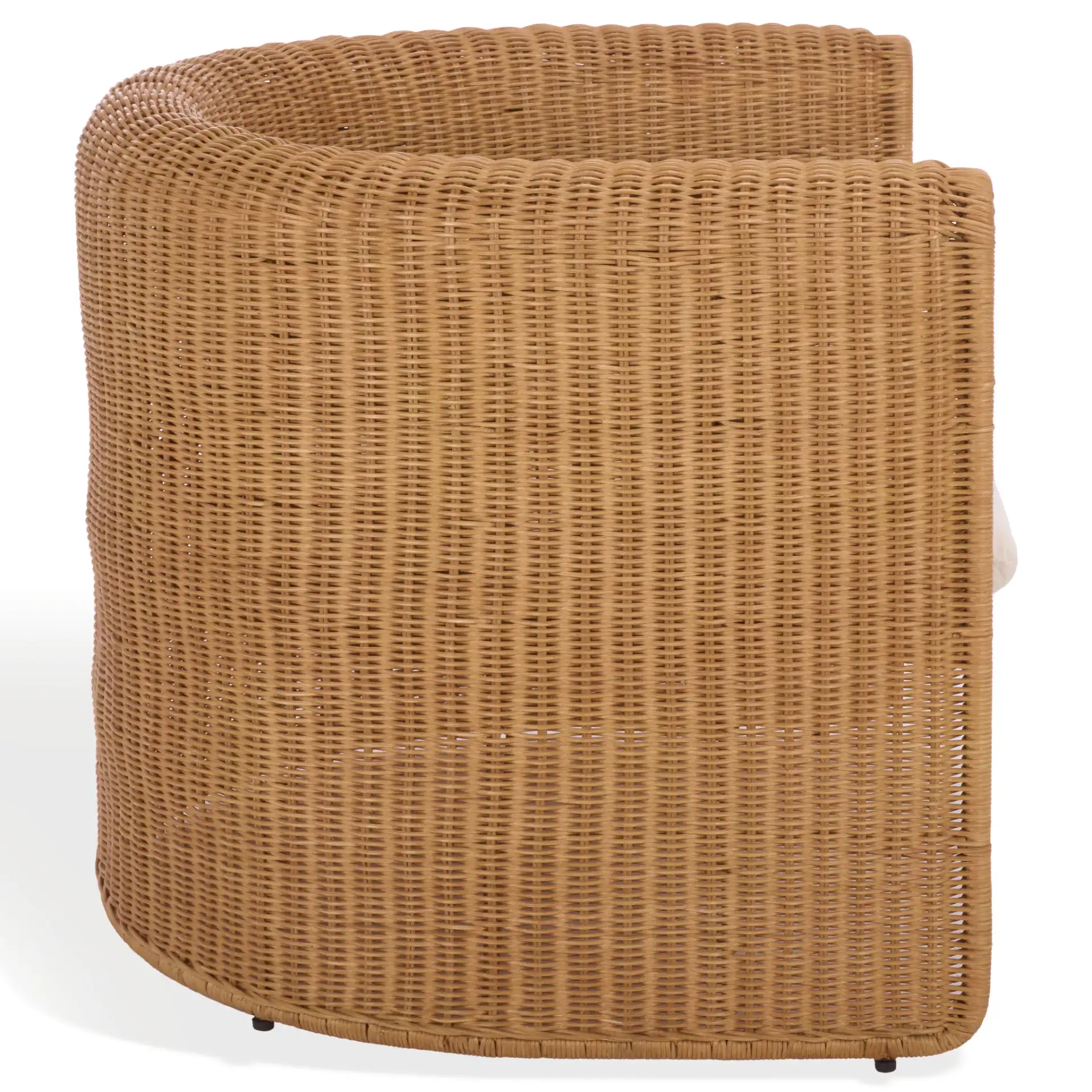 O'Reilly Rattan Accent Chair in Natural / White, detail view