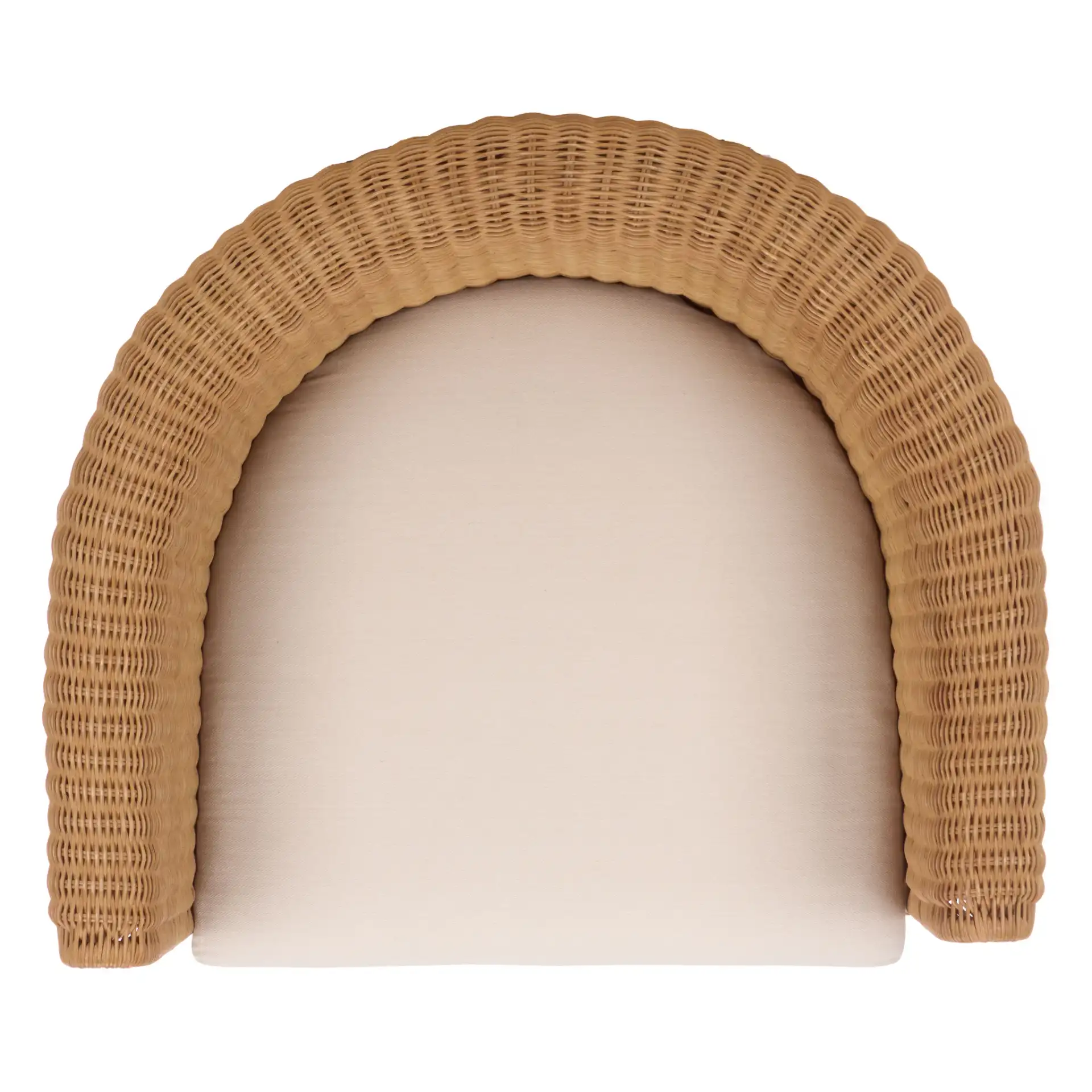 O'Reilly Rattan Accent Chair in Natural / White, detail view