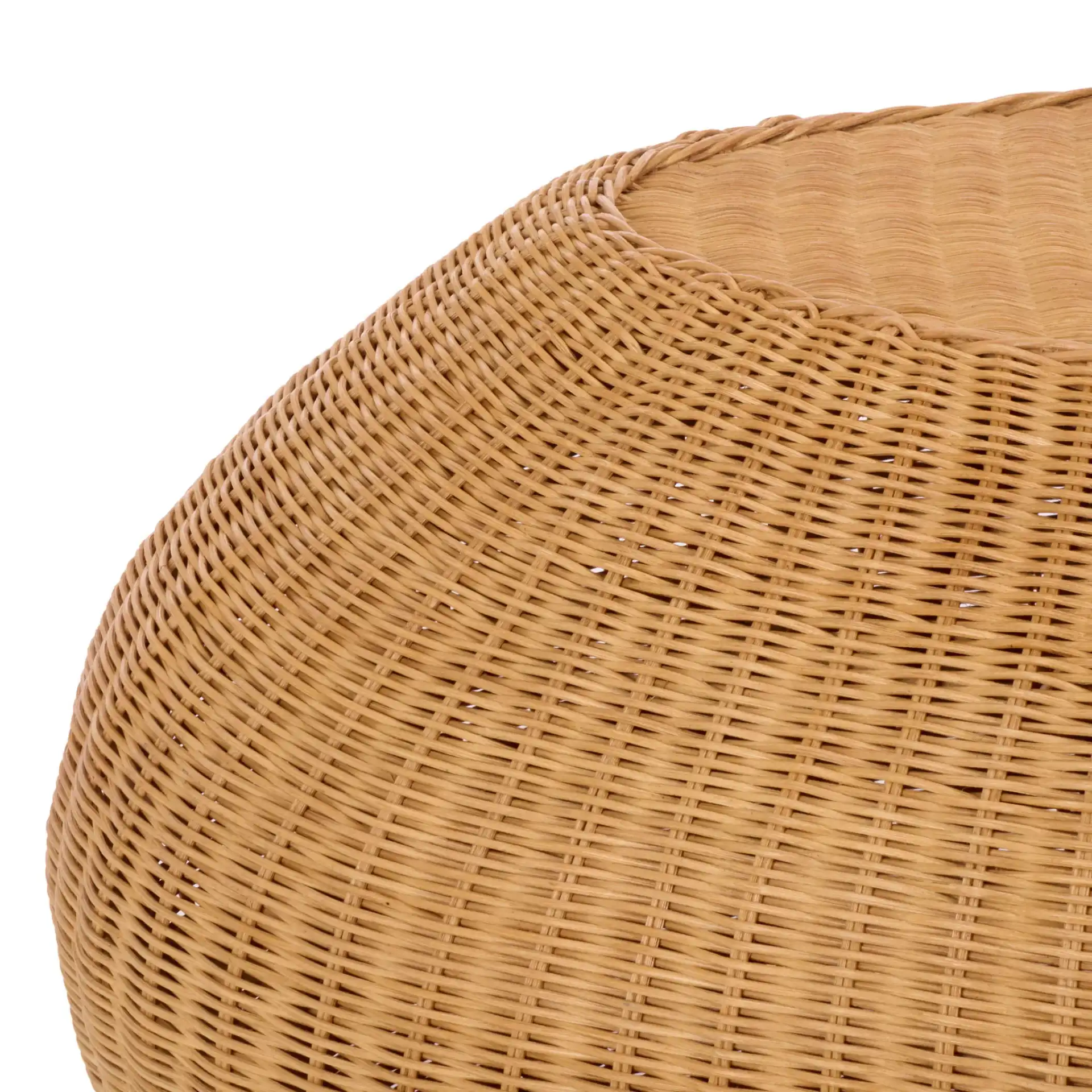 O'Reilly Rattan Coffee Table in Natural in a styled room