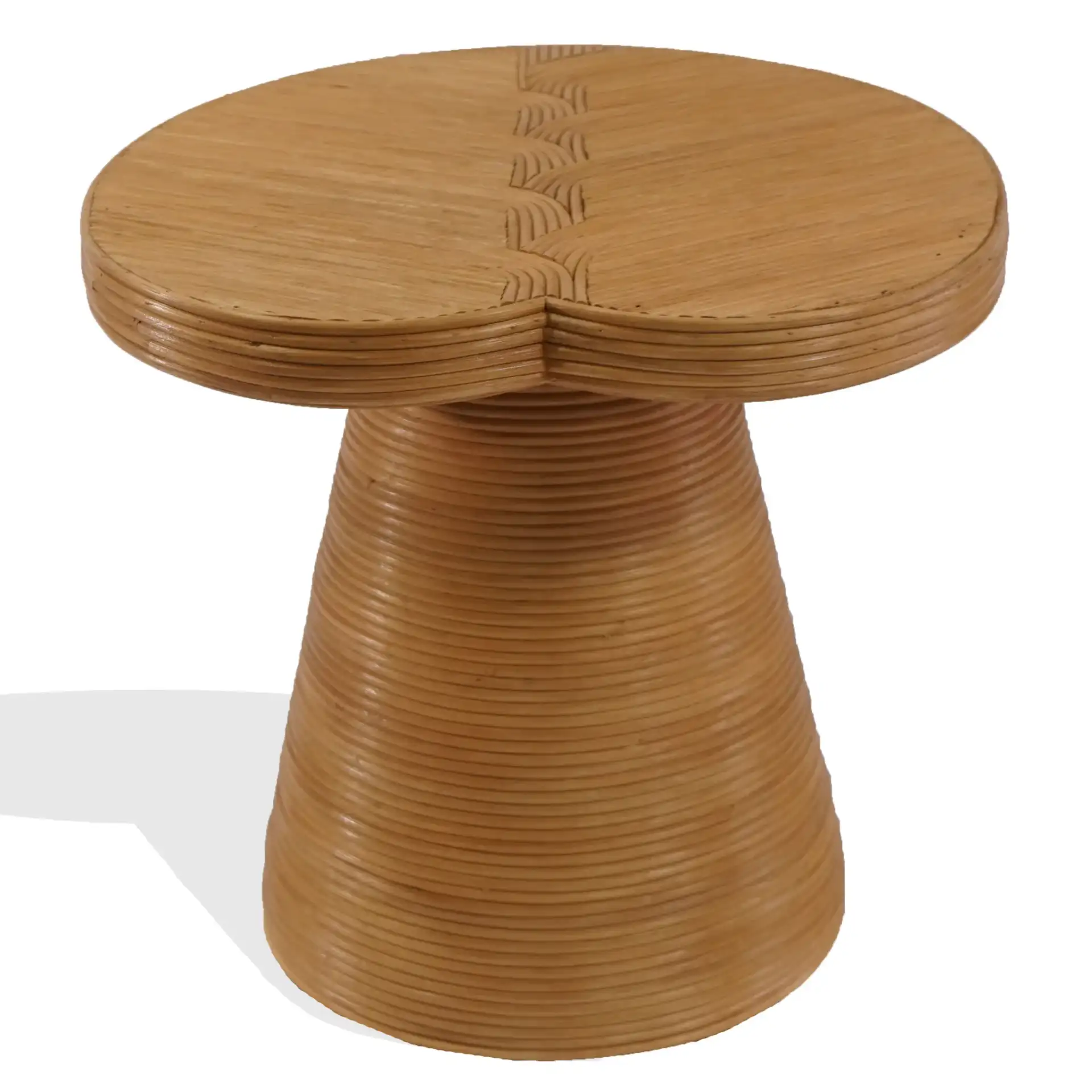 Vyvianna Rattan Accent Table in Natural, detail view