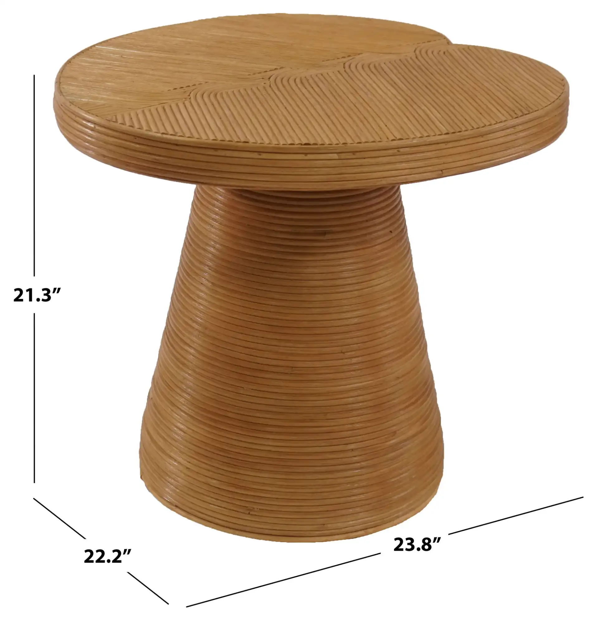 Vyvianna Rattan Accent Table in Natural, detail view