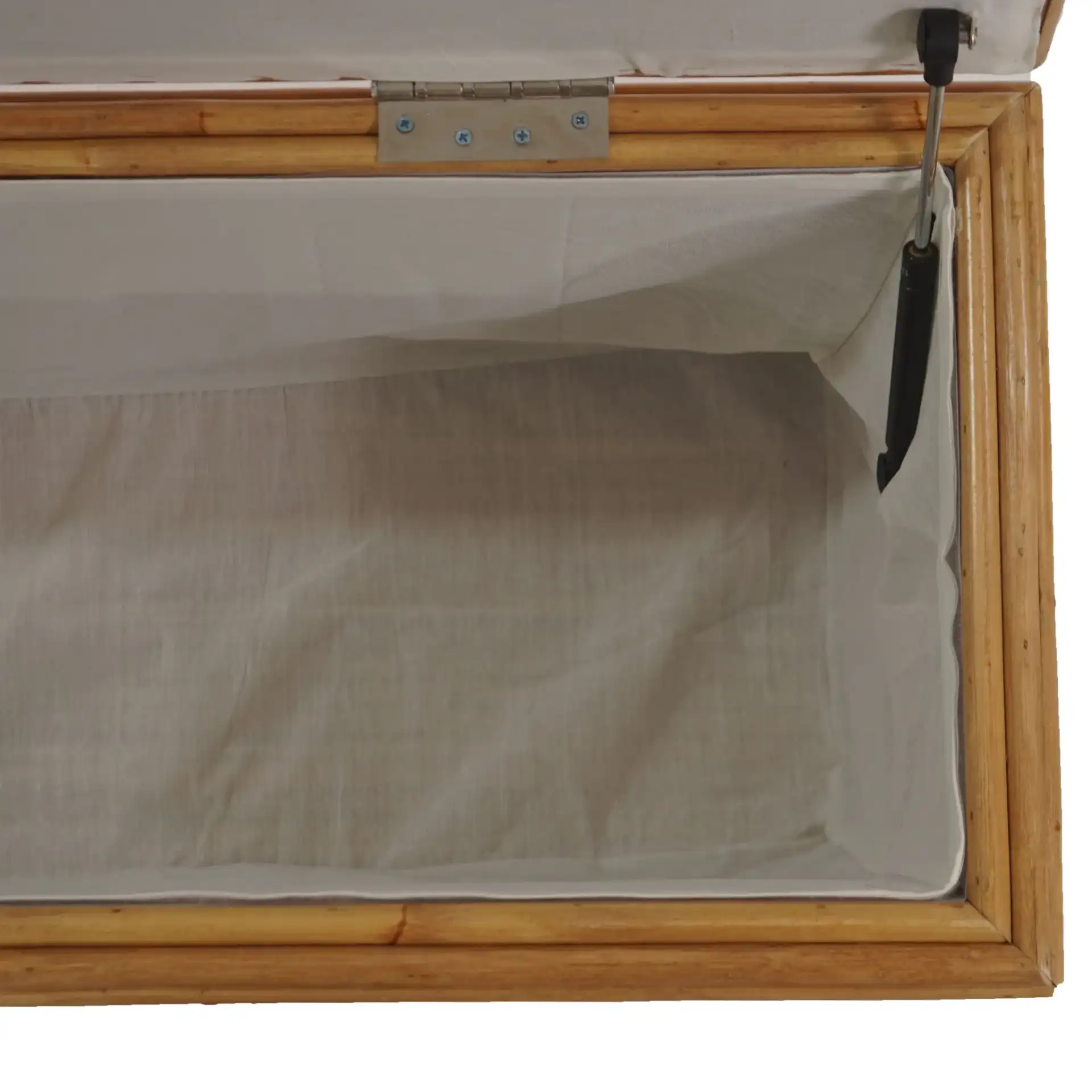 Zoeigh Rattan Trunk in Natural in a styled room