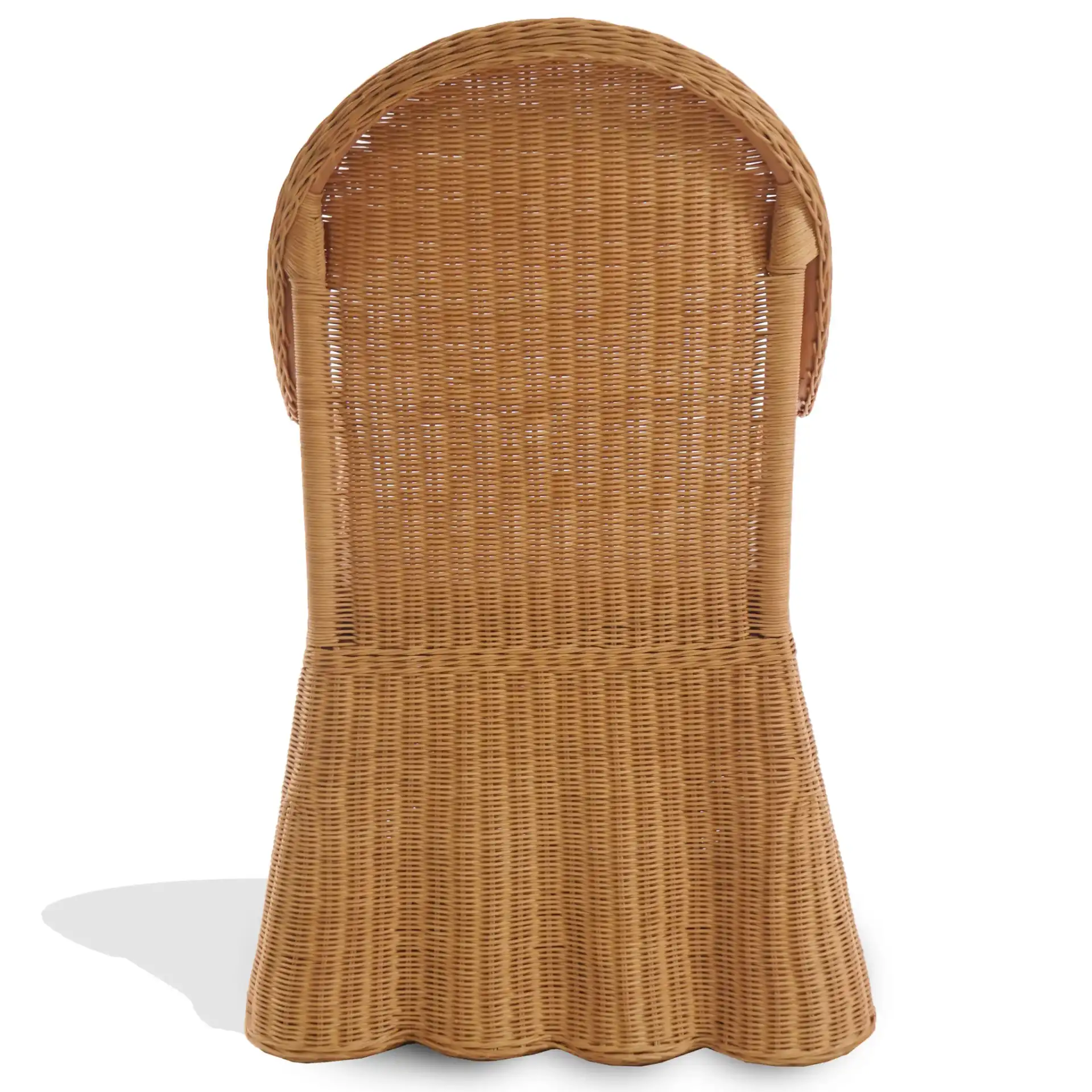 Hylda Rattan Dining Chair in Natural / White, detail view