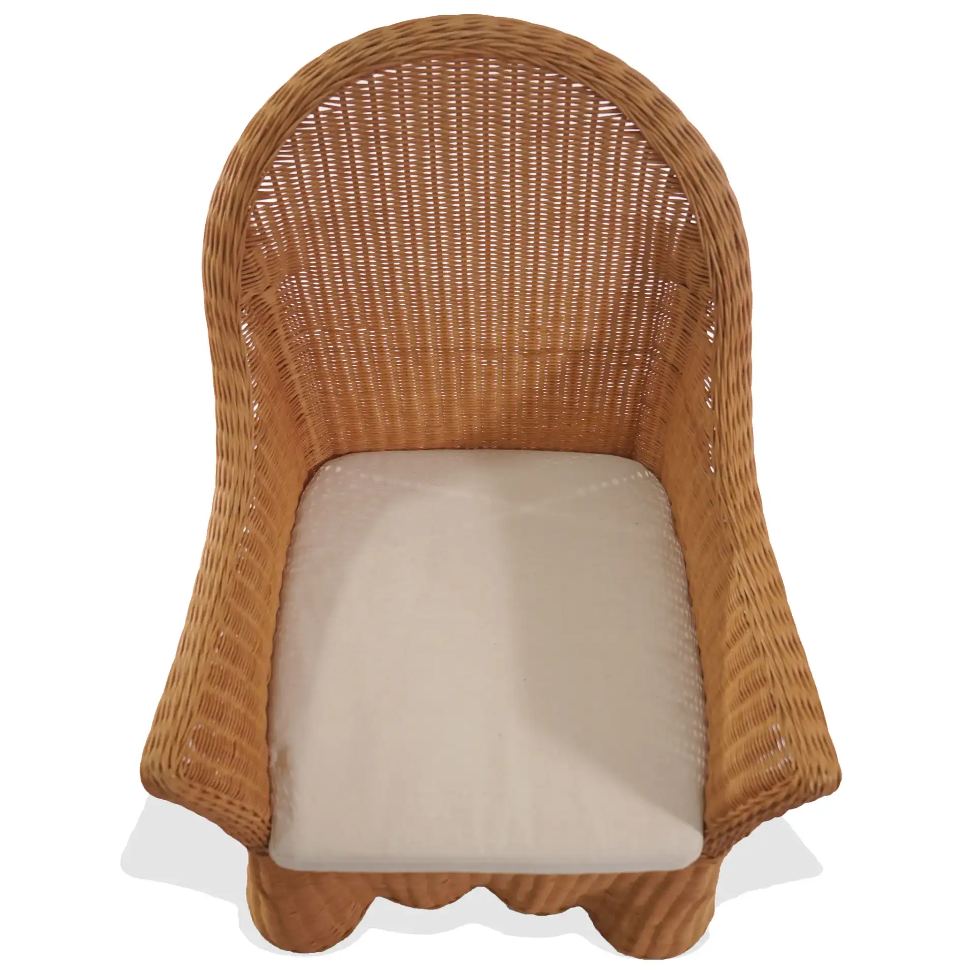 Hylda Rattan Dining Chair in Natural / White, detail view