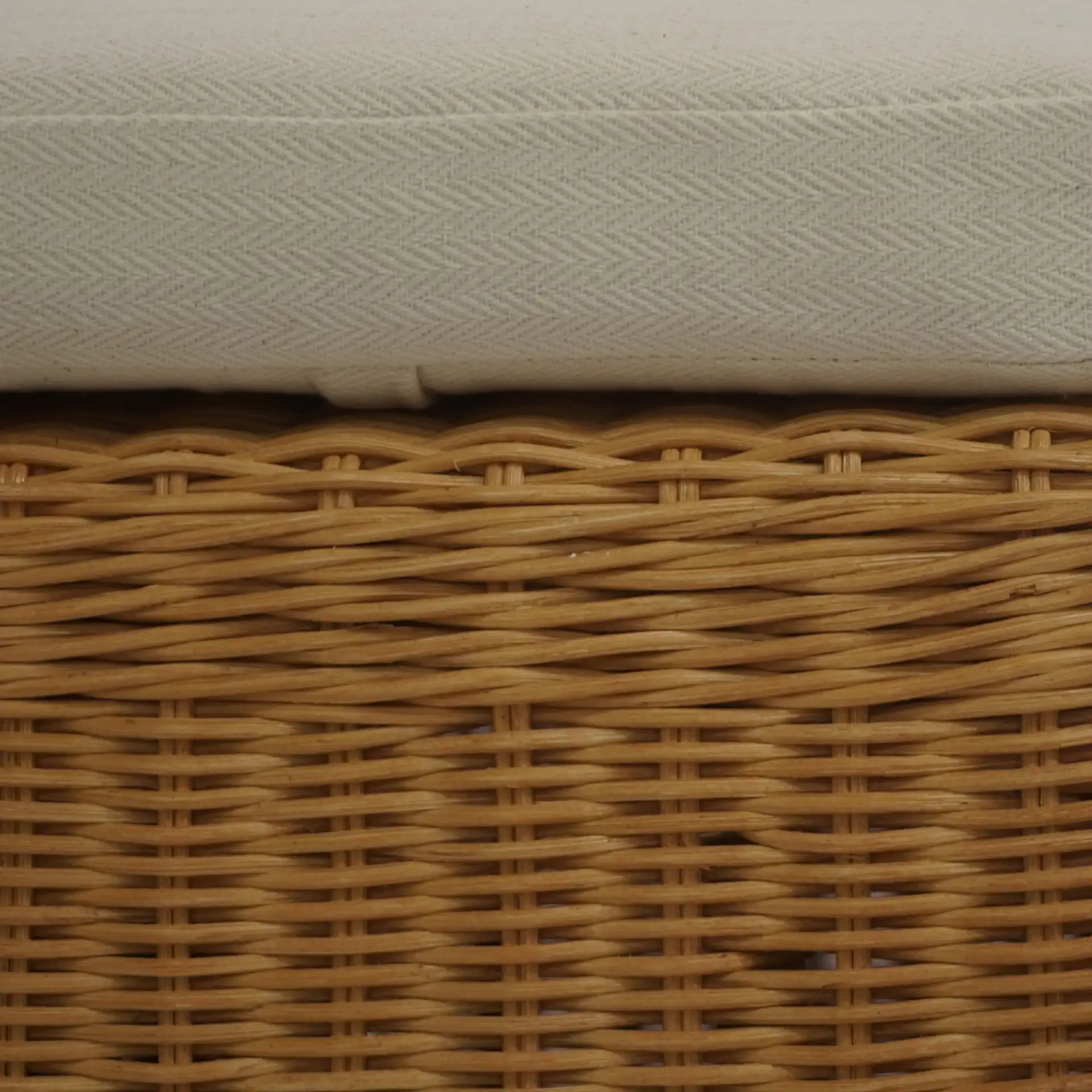 Hylda Rattan Bench in Natural / White in a styled room