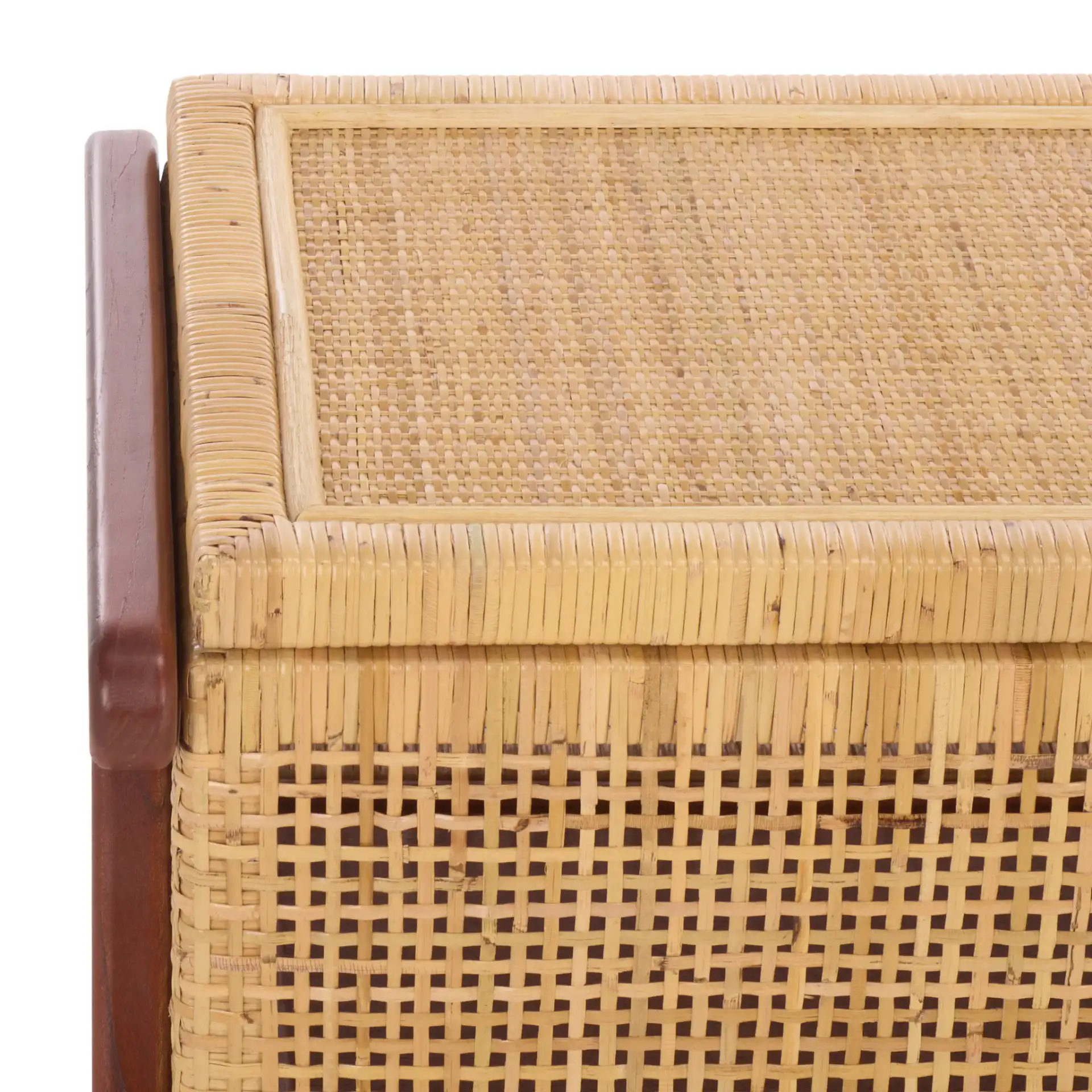 Irena Storage Trunk in Natural / Walnut in a styled room