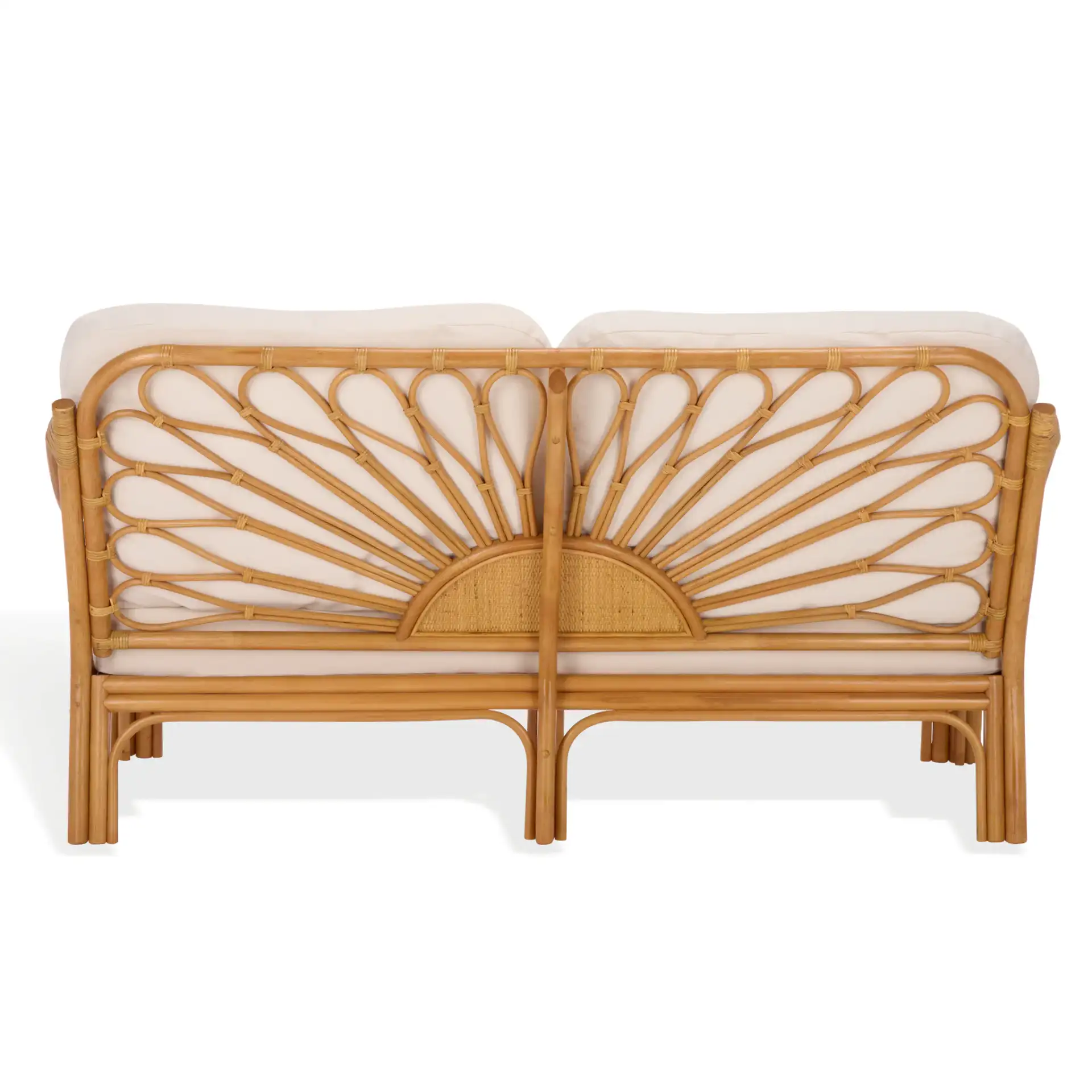 Isaias Rattan Loveseat in Natural, detail view