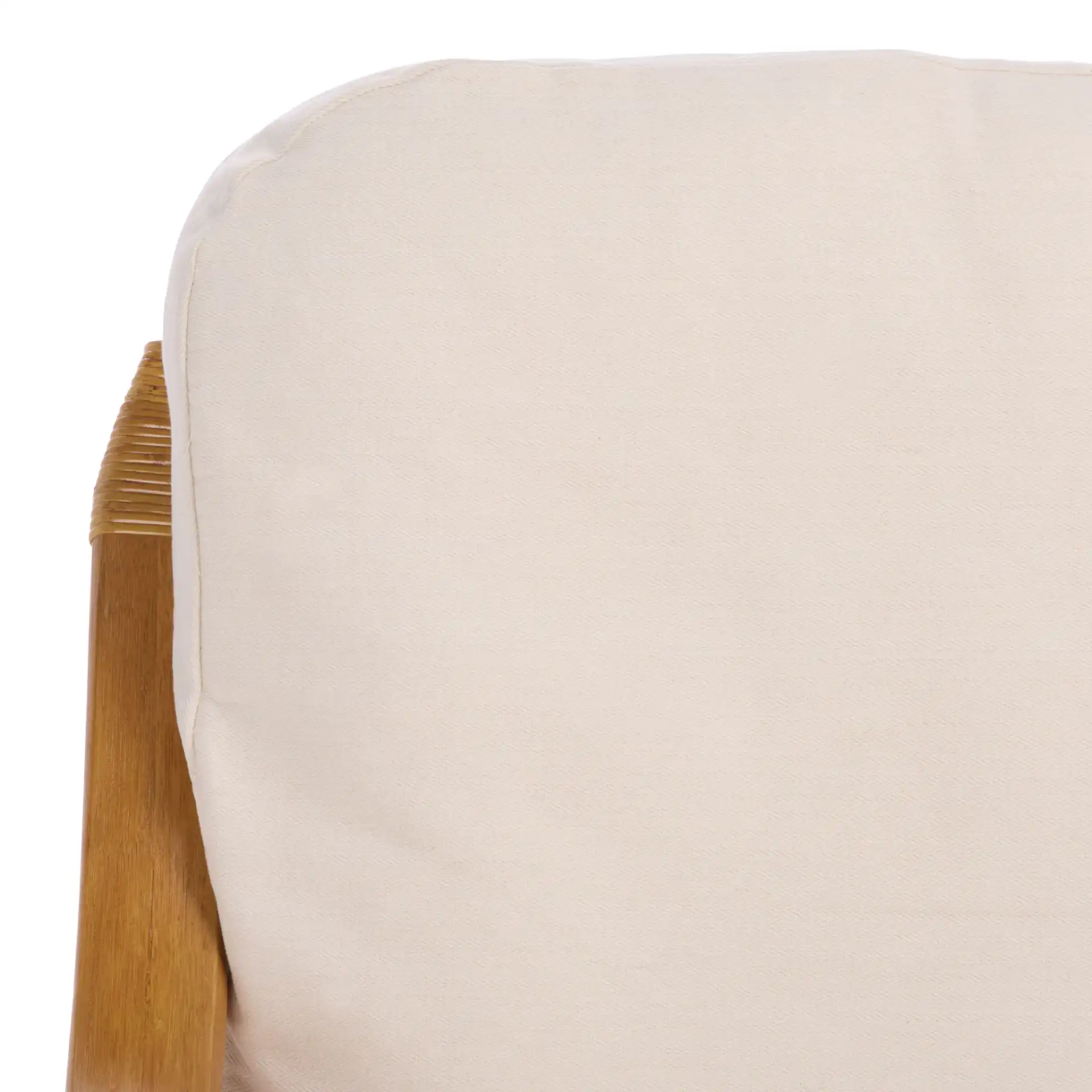 Isaias Rattan Loveseat in Natural in a styled room