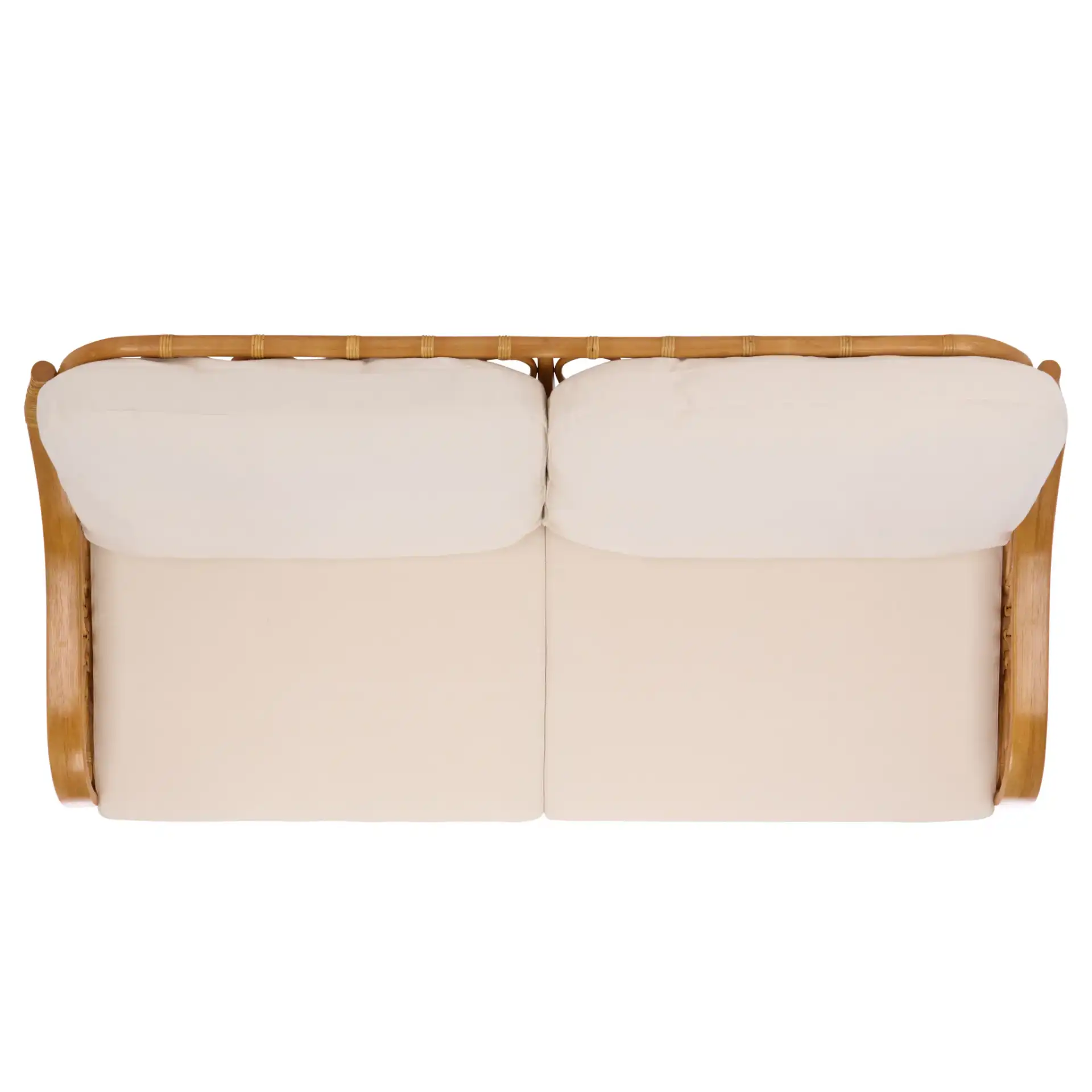 Isaias Rattan Loveseat in Natural, detail view