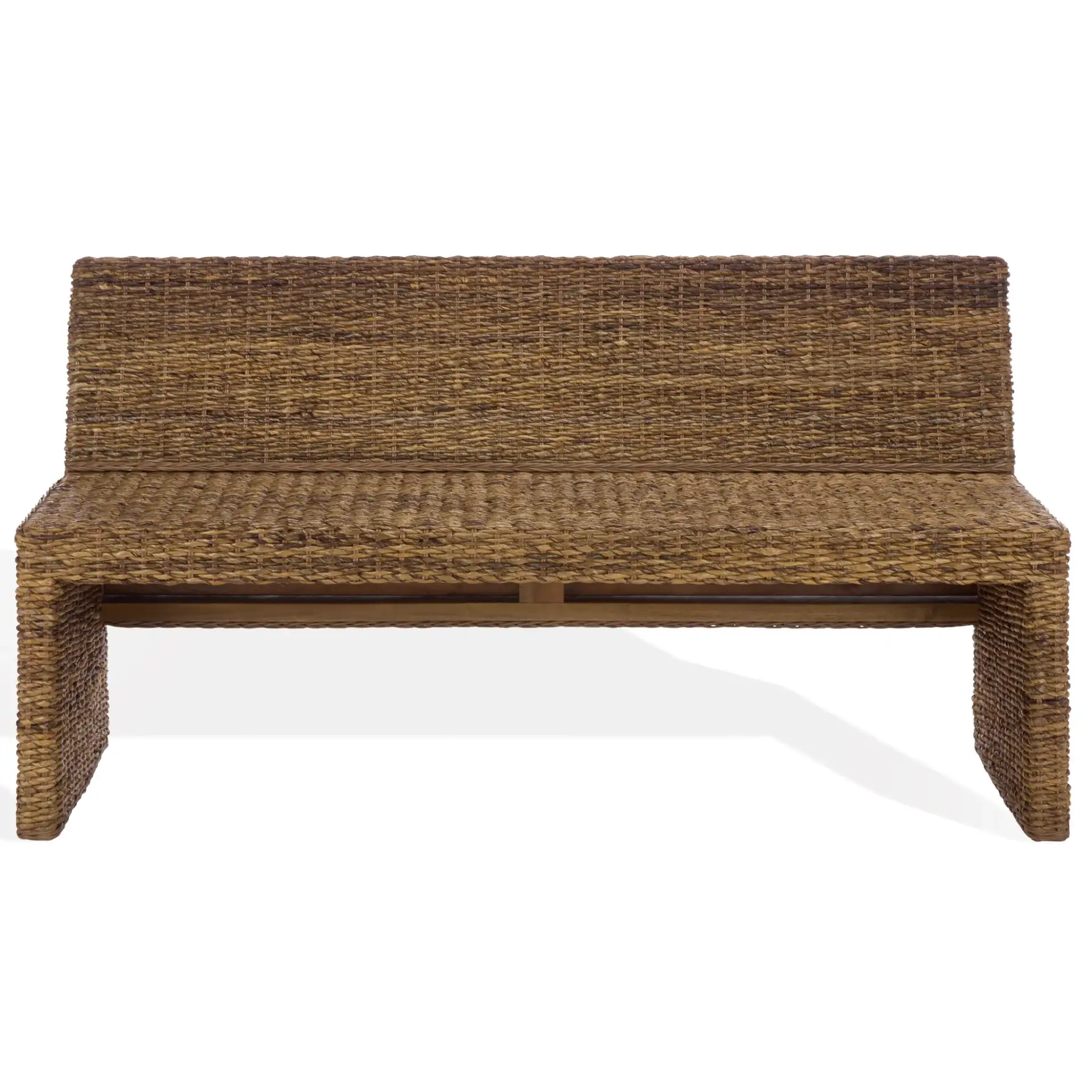 Graylee Abaca Bench in Natural, detail view