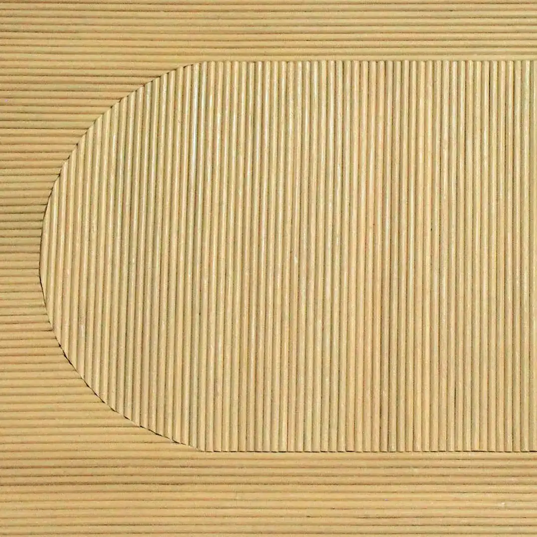 Kenzo Rattan Oval Coffee Table in Natural, detail view
