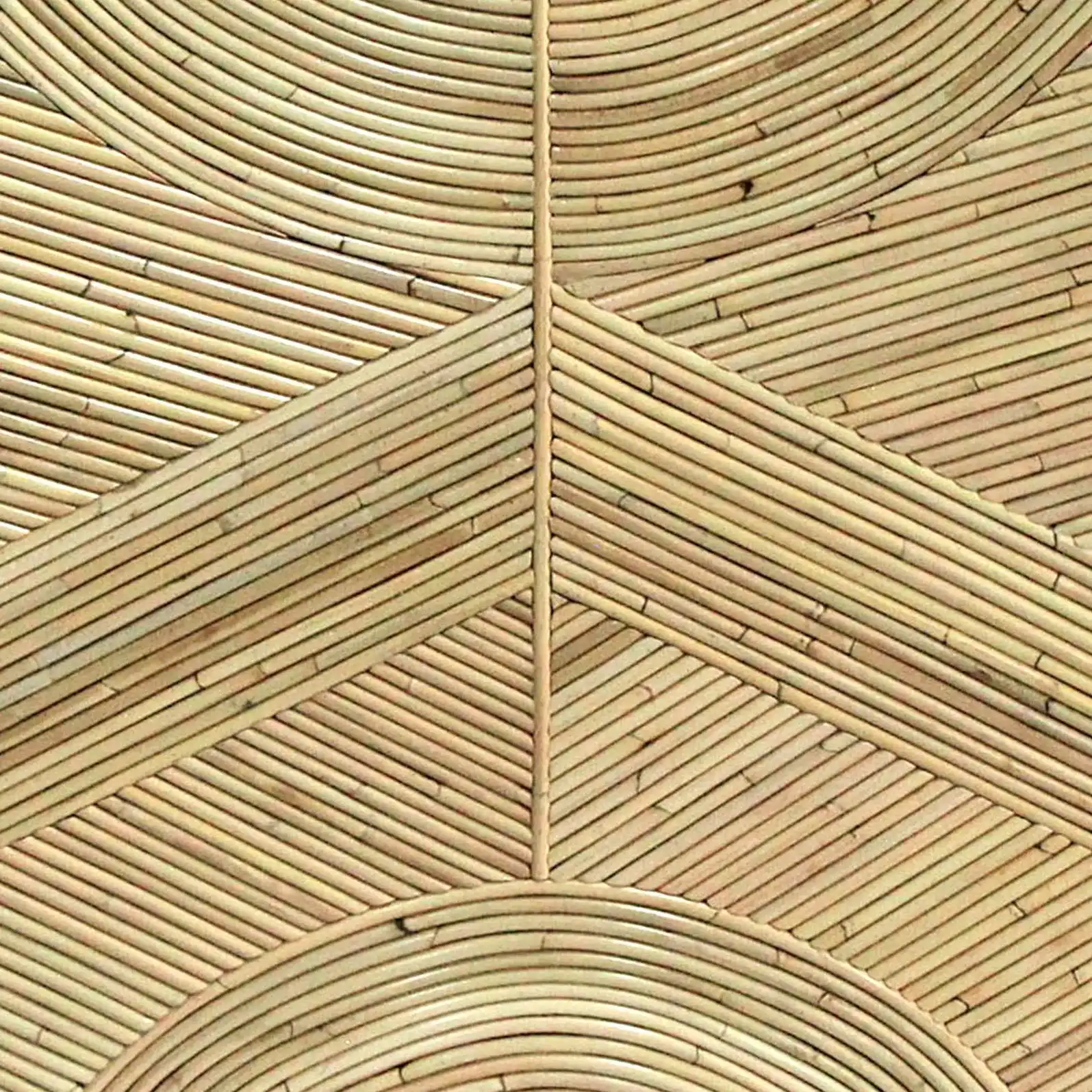Oswald Rattan Round Coffee Table in Natural, detail view