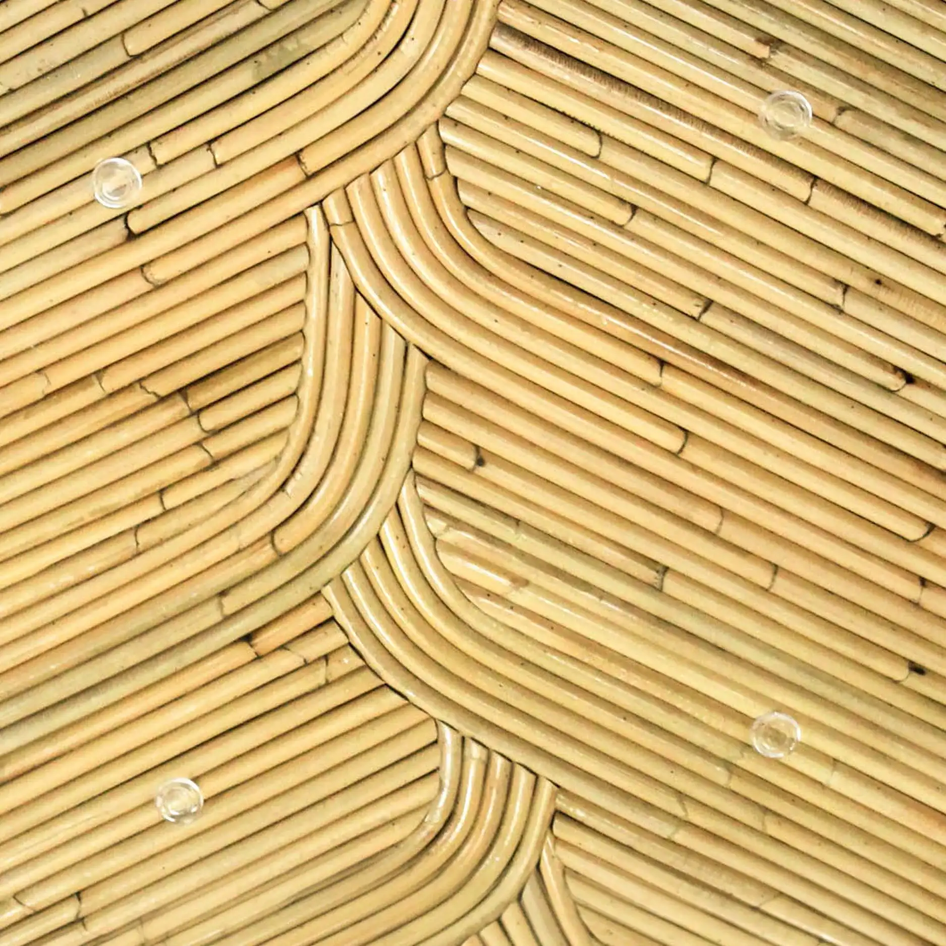 Nile Rattan Tall Accent Table in Natural, detail view