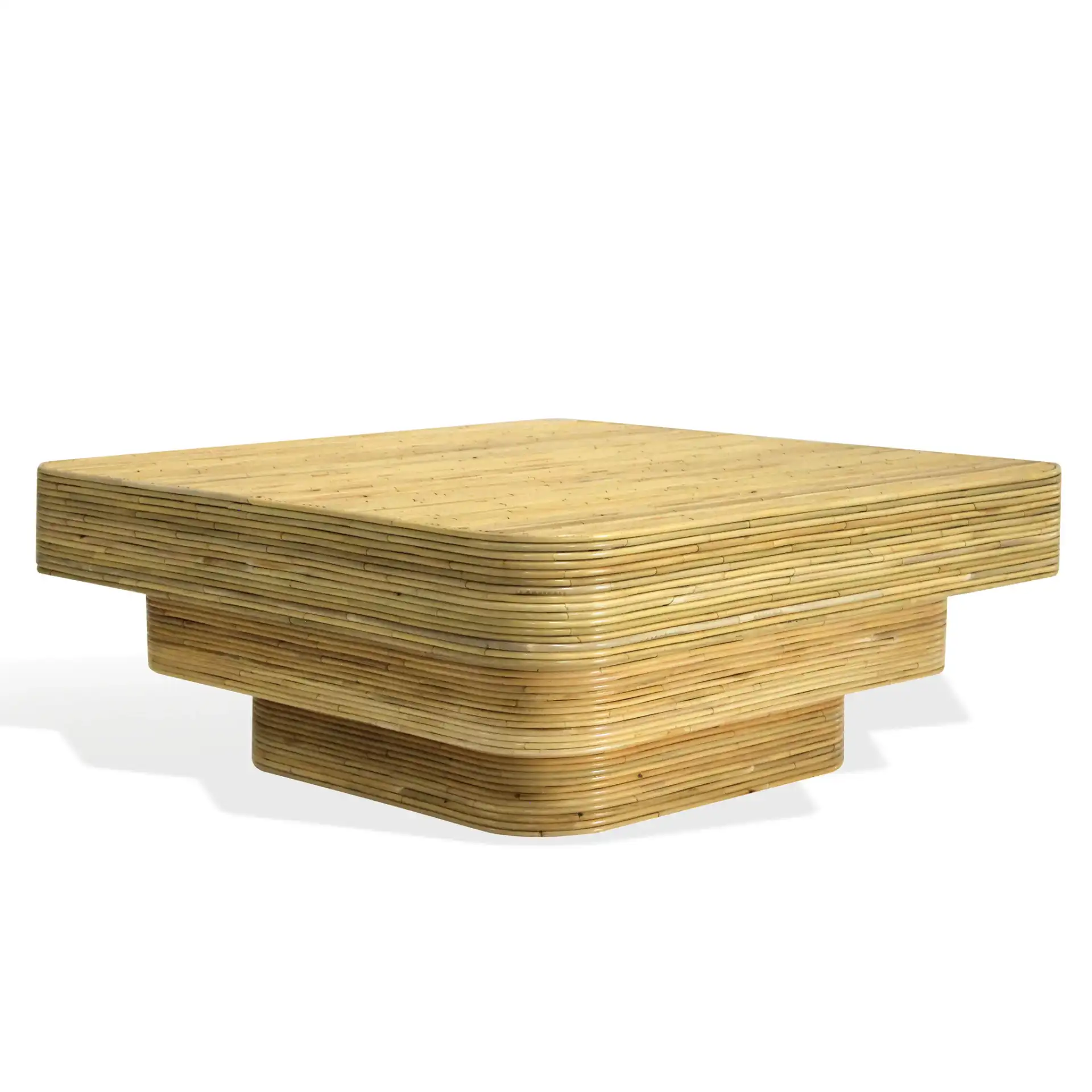 Maryellen Rattan Coffee Table in Natural, detail view