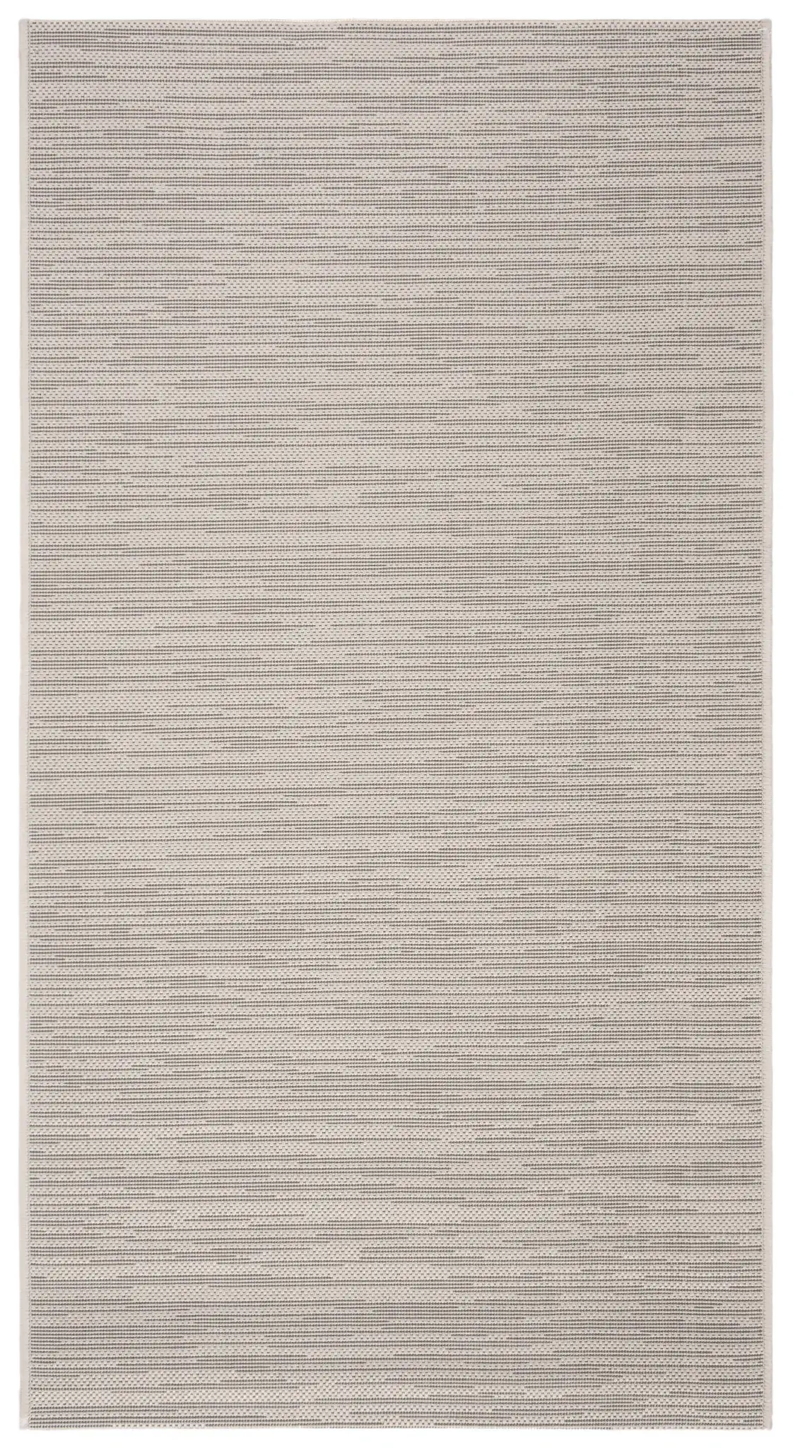 Courtyard Textured Solid Outdoor Rug in Light Gray