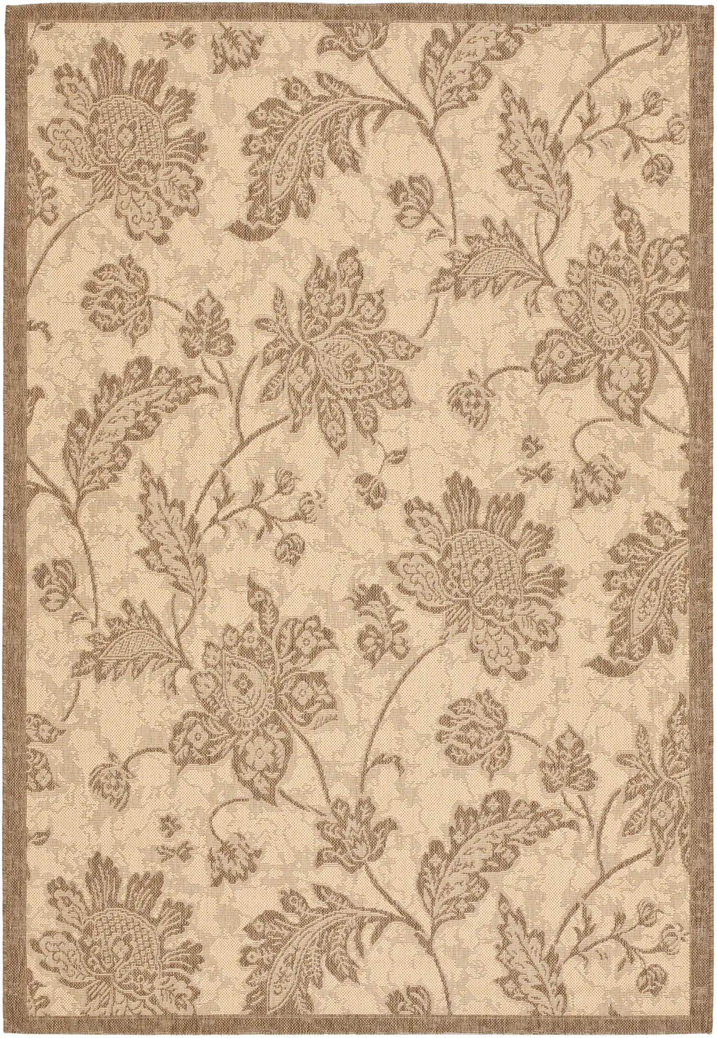 Courtyard Floral Jacobean Outdoor Rug in Courtyard Floral Jacobean Outdoor Rug, detail view