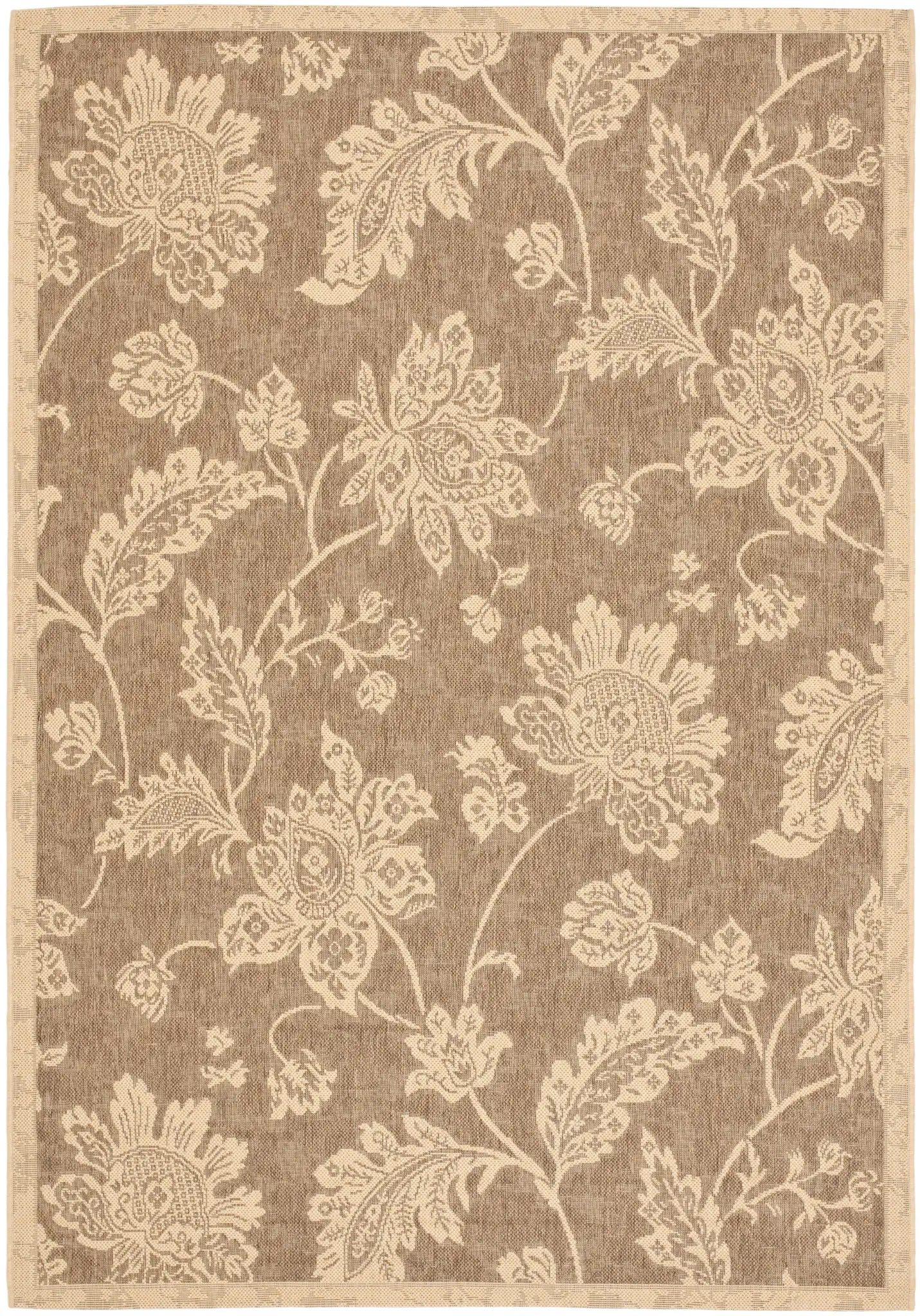 Courtyard Floral Jacobean Outdoor Rug in Courtyard Floral Jacobean Outdoor Rug, detail view