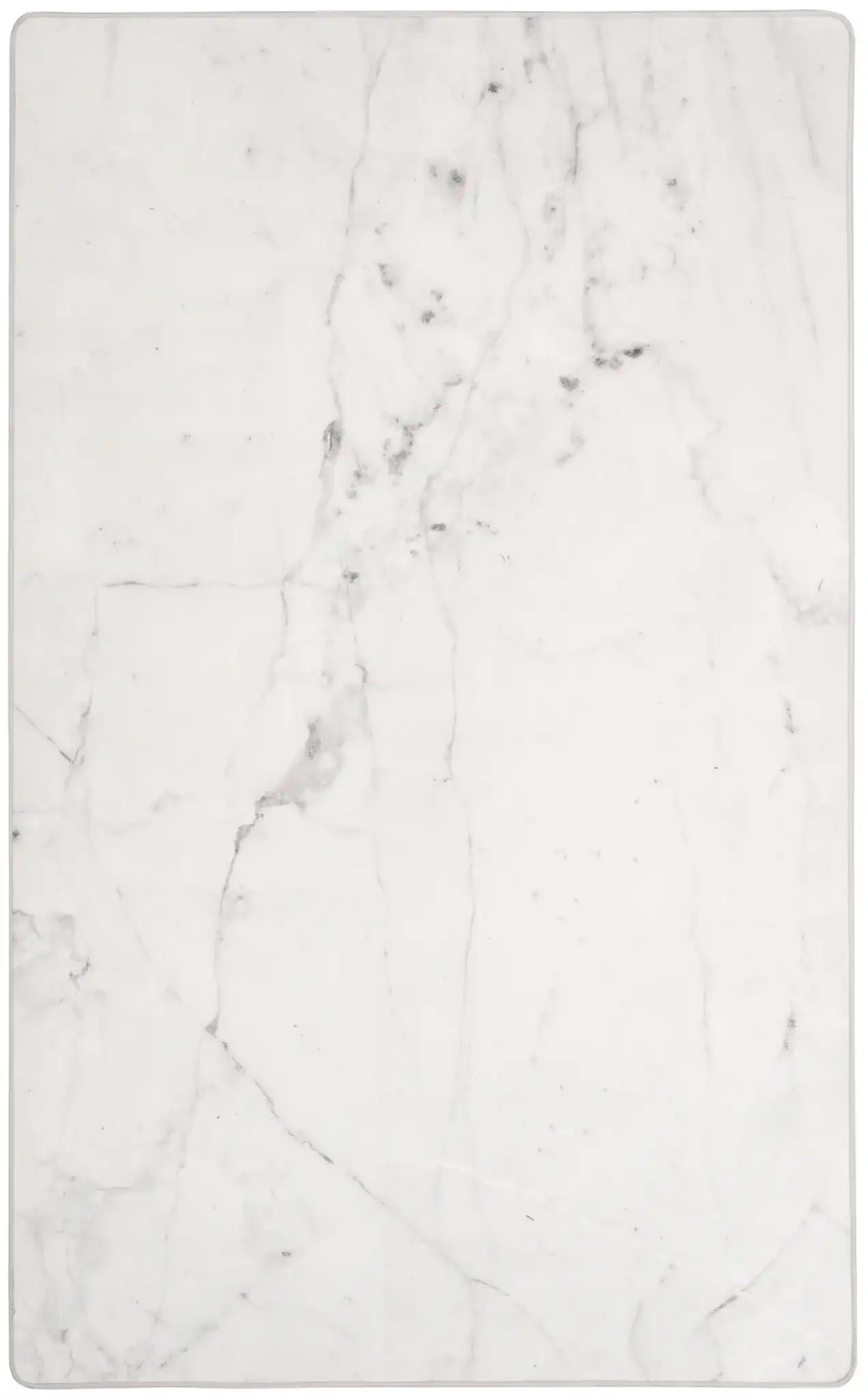 Daytona Marble Washable Rug in Ivory / Gray