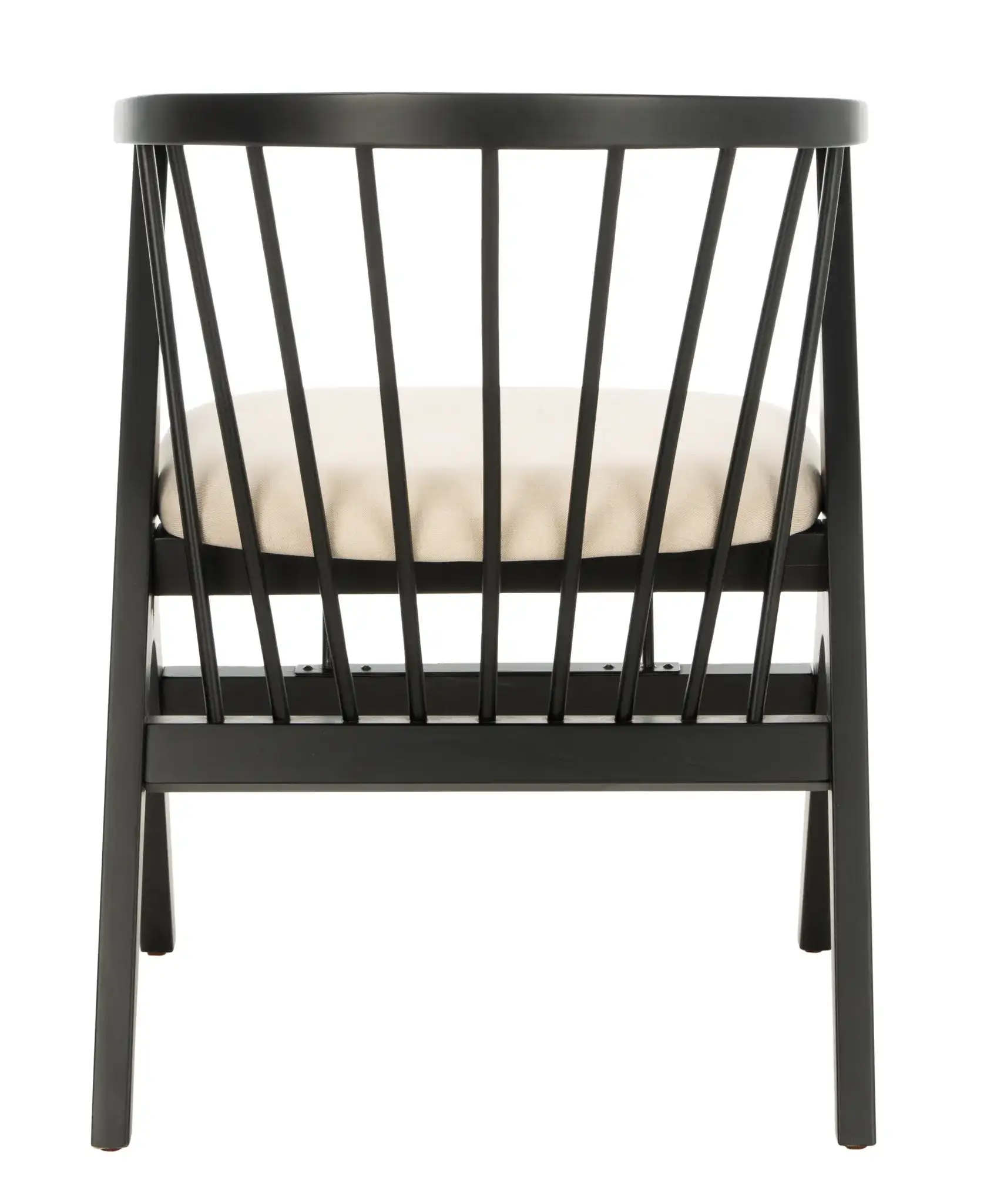 Noah Spindle Dining Chair (Set of 2) in Black / Beige, detail view