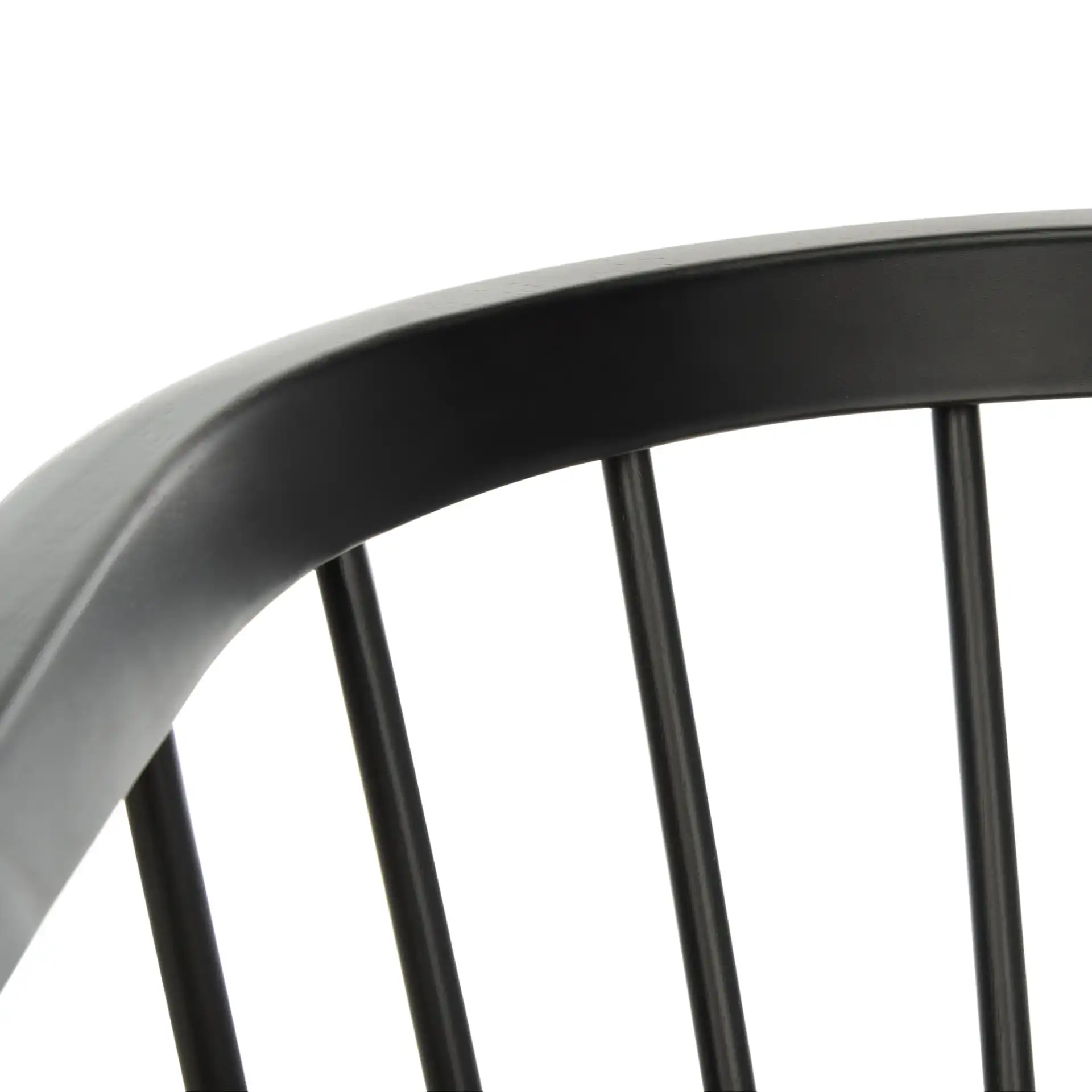 Noah Spindle Dining Chair (Set of 2) in Black / Beige in a styled room