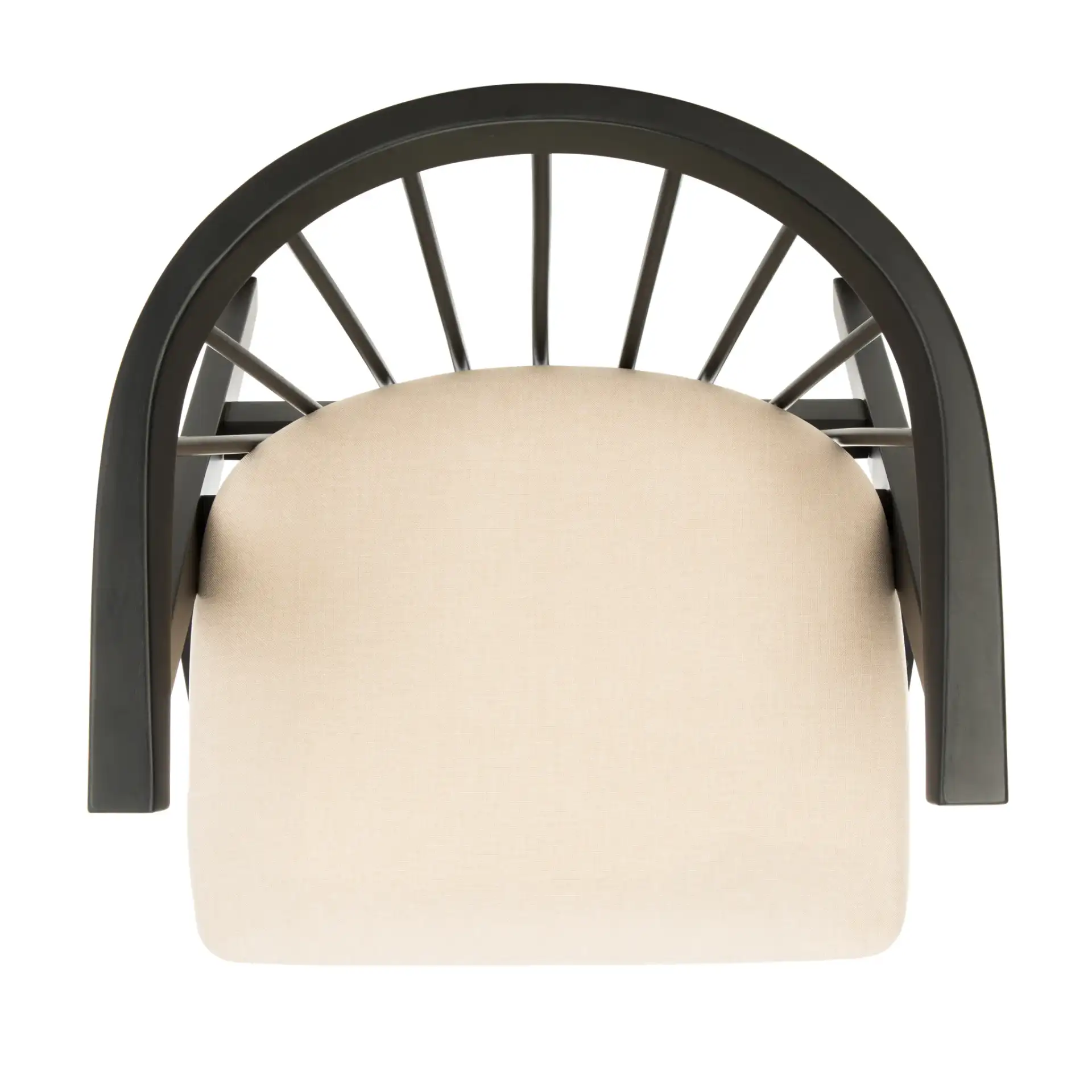 Noah Spindle Dining Chair (Set of 2) in Black / Beige, detail view