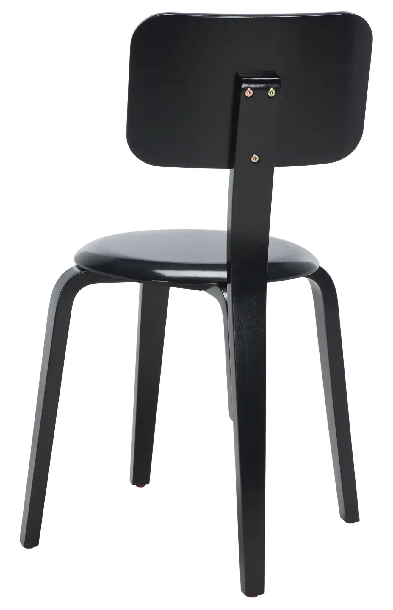 Luella Stackable Dining Chair (Set of 2) in Black, detail view