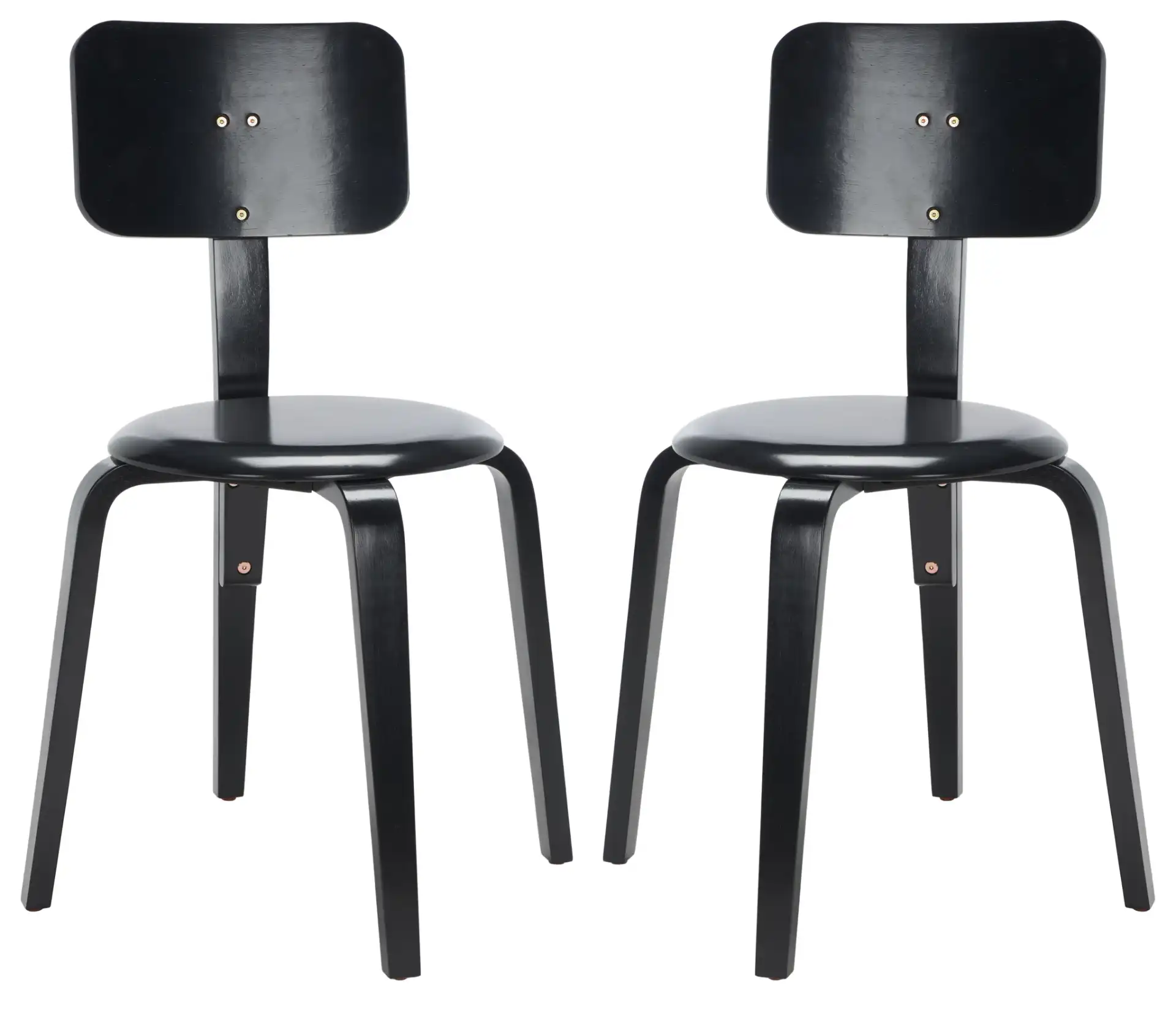Luella Stackable Dining Chair (Set of 2) in Black, detail view