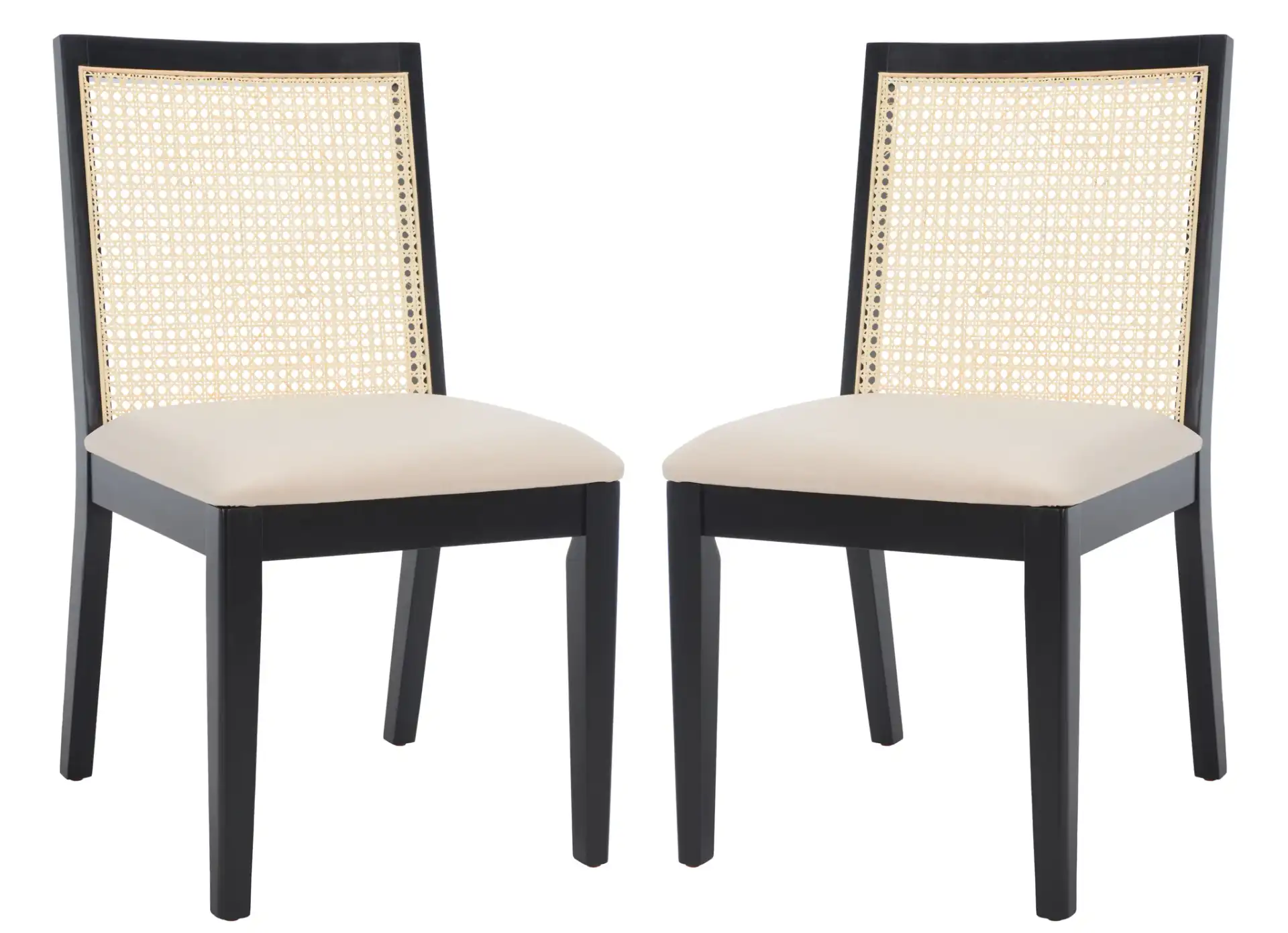 Levy Dining Chair (Set of 2) in Black / Natural