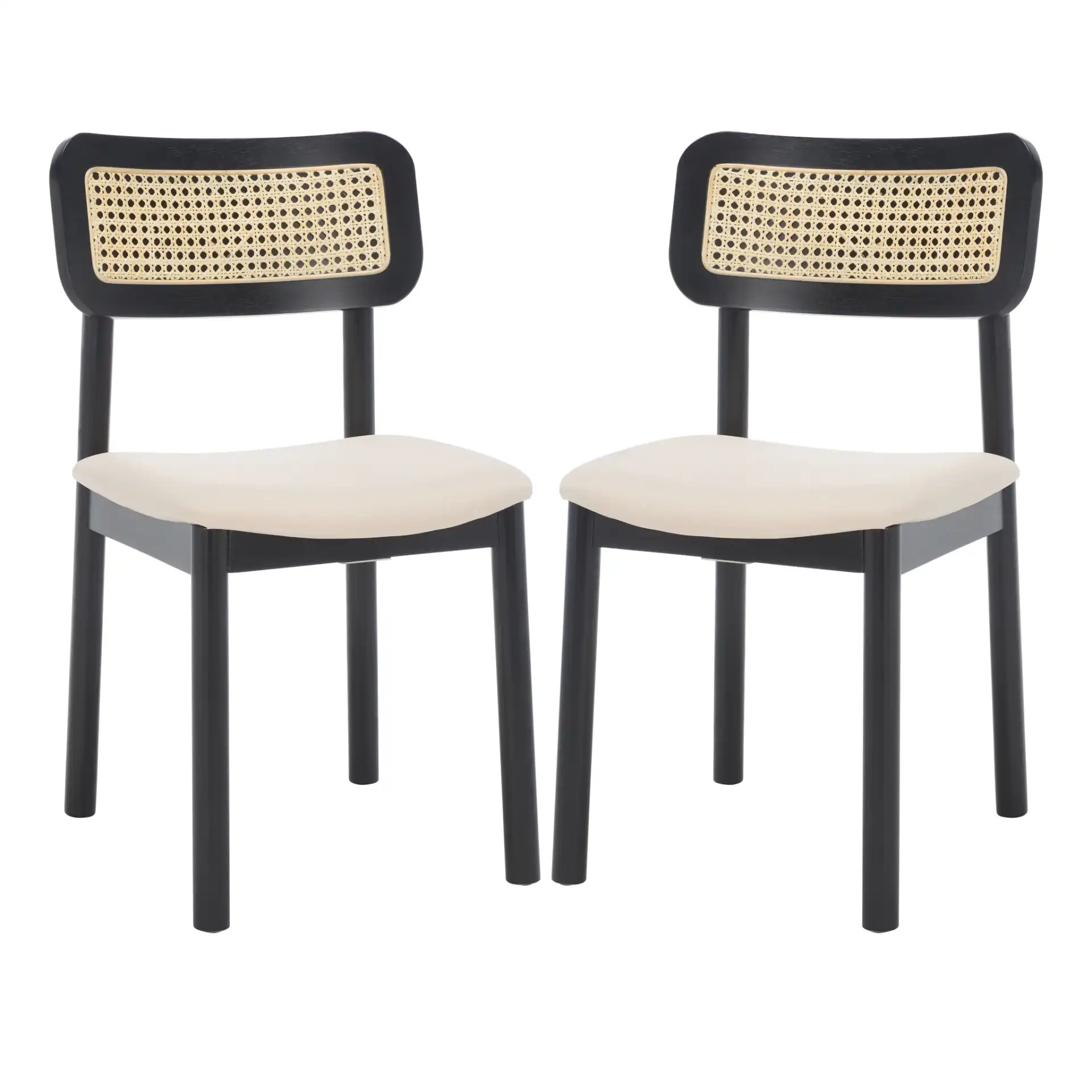 Egon Dining Chair (Set of 2) in Black / Natural