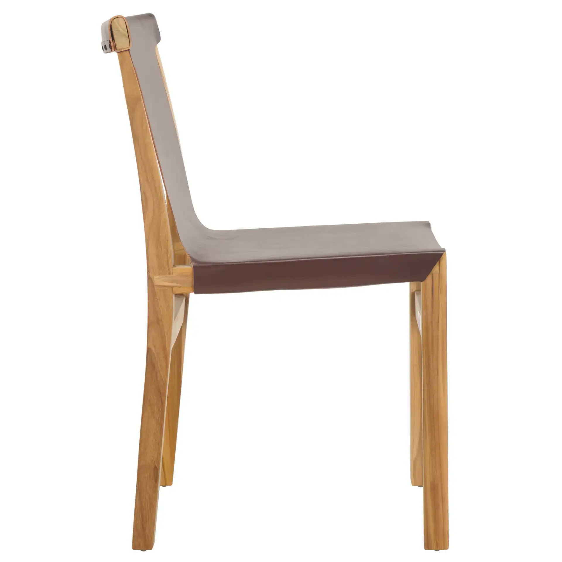 Arian Dining Chair in Cognac / Natural, detail view