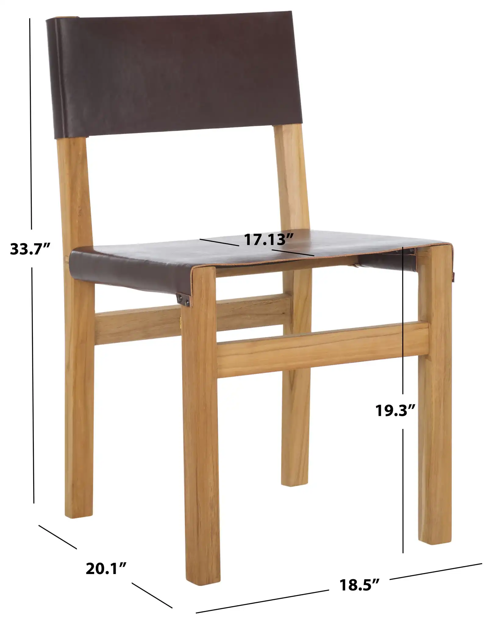 Romee Dining Chair in Cognac / Natural, detail view