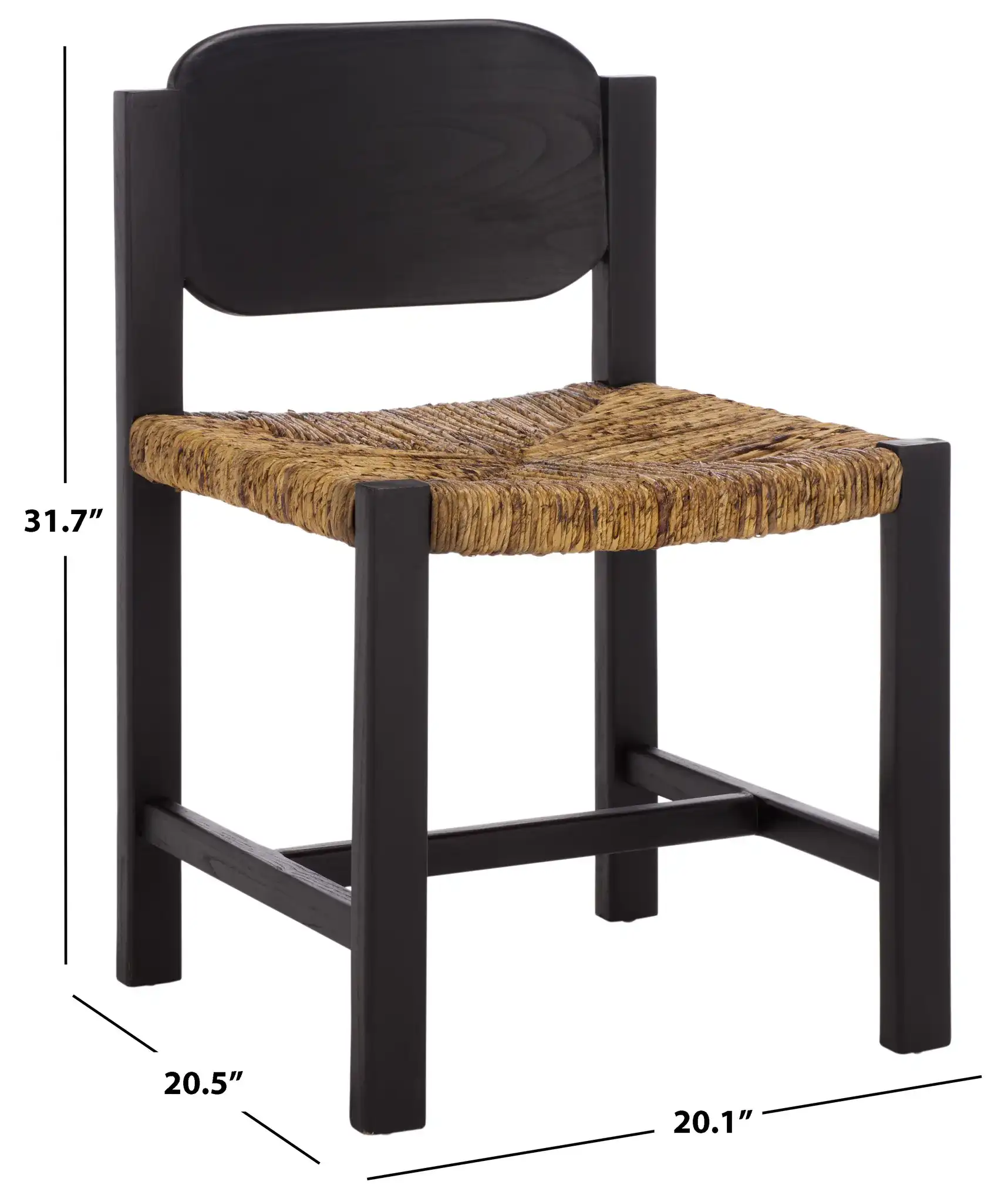 Aristedes Dining Chair in Banana Natural / Black, detail view