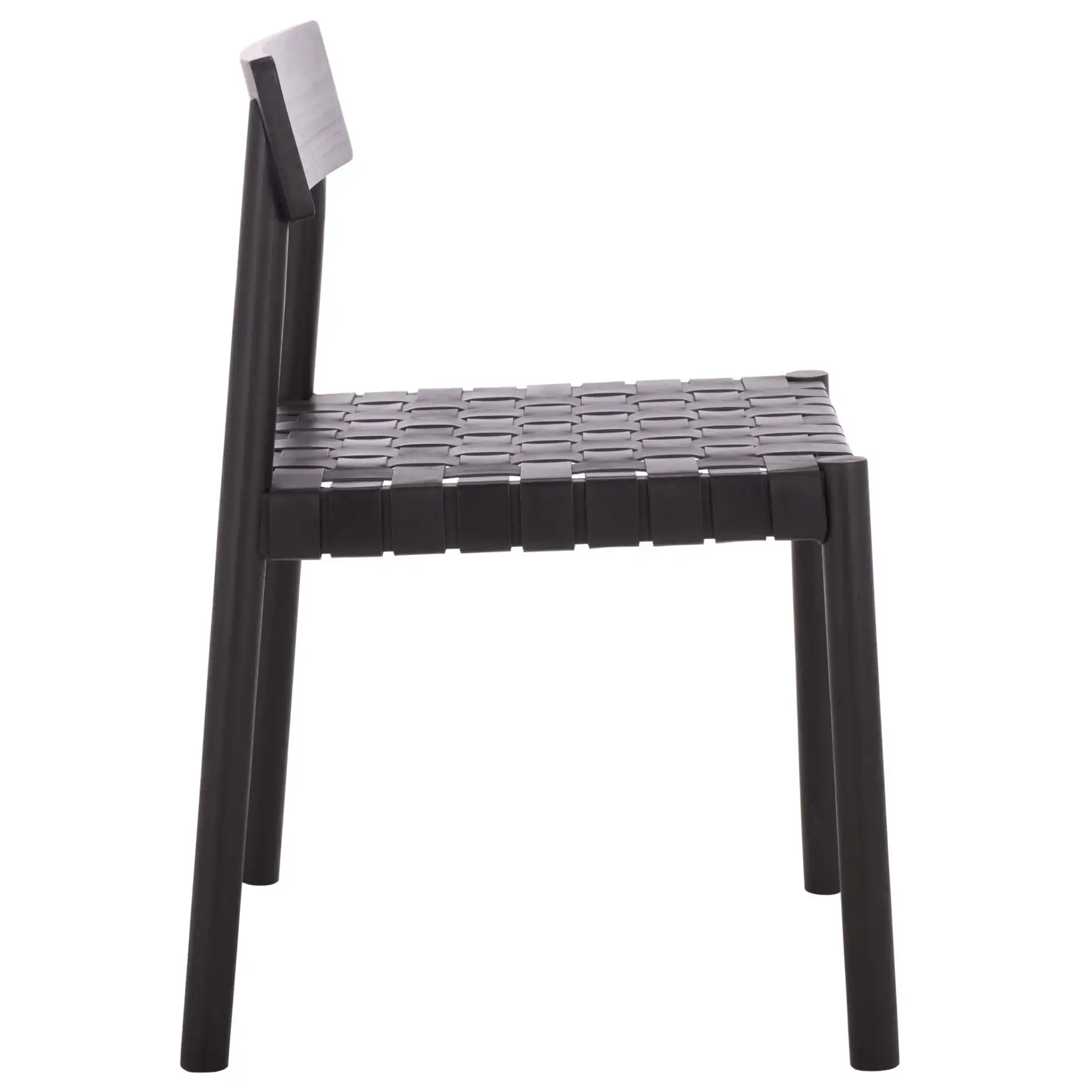 Tyde Dining Chair in Black, detail view