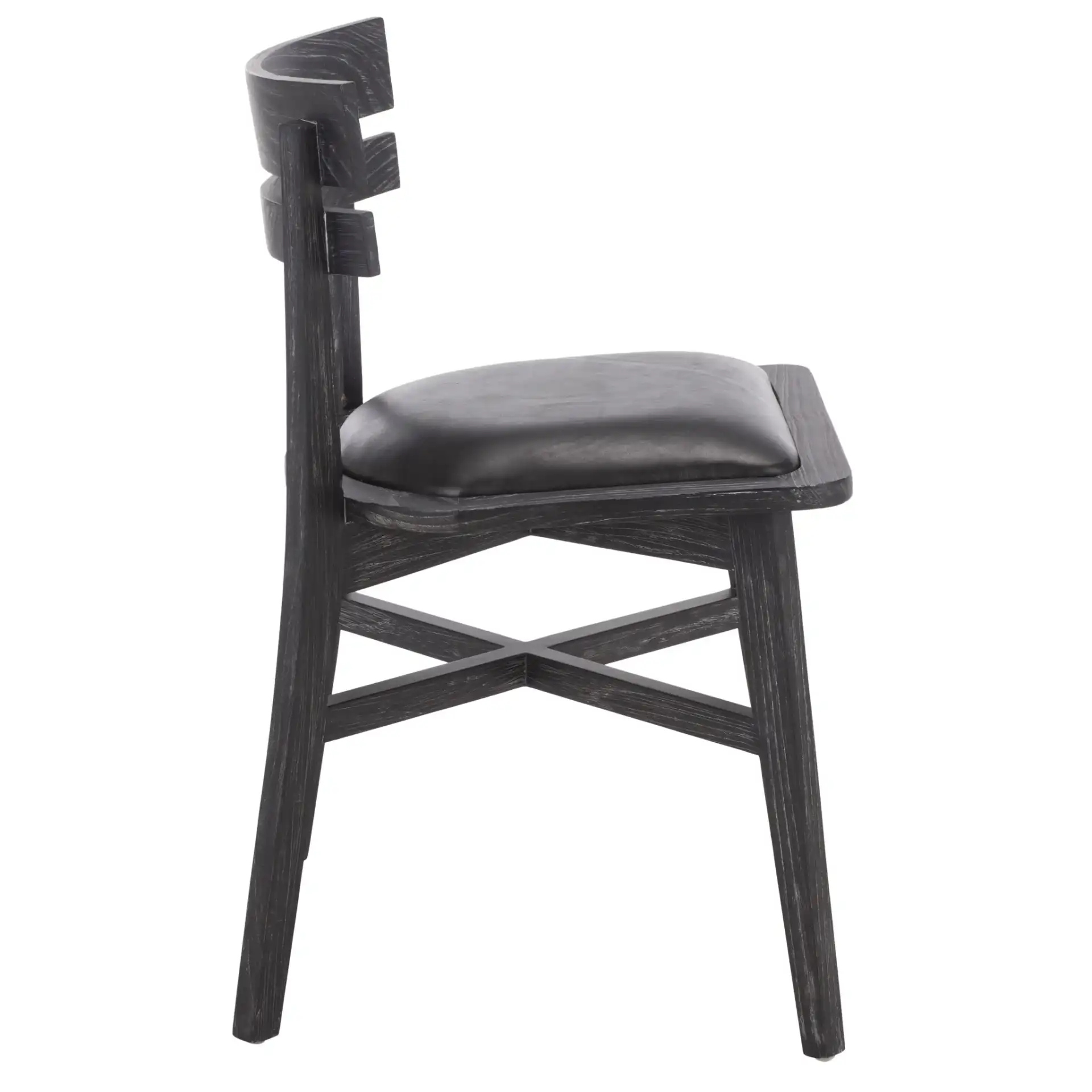 Casper Dining Chair in Black Wash / Black, detail view