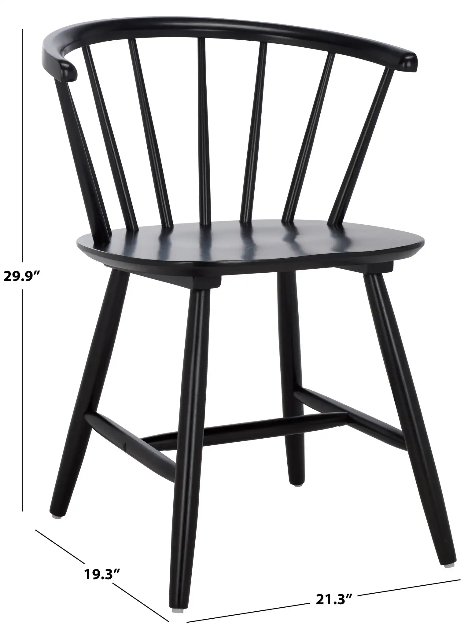 Ceres Dining Chair (Set of 2) in Black, detail view