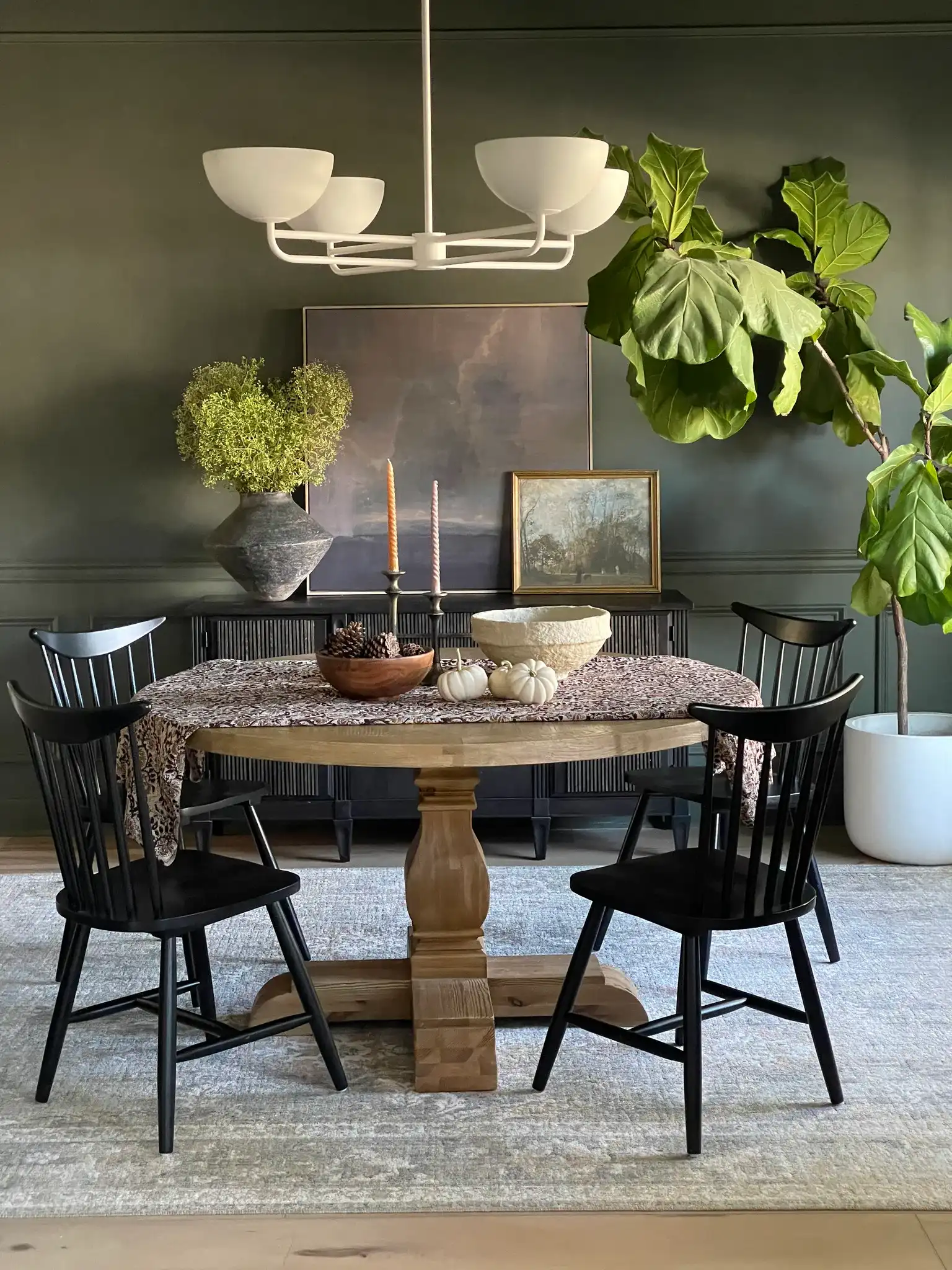 Jodan Dining Chair (Set of 2) in Black in a styled room