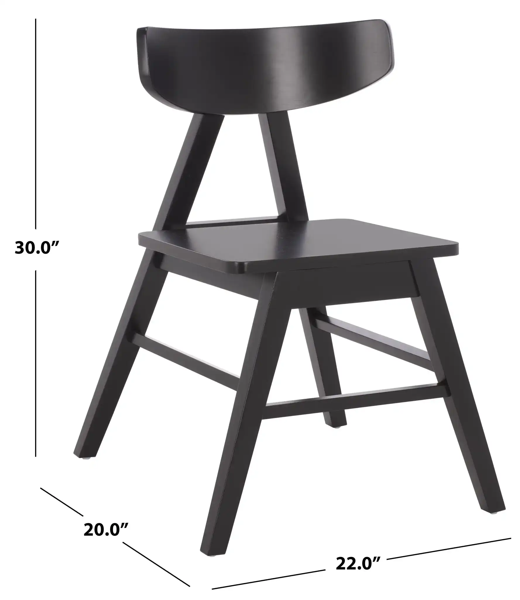 Farrah Dining Chair (Set Of 2) in Black, detail view
