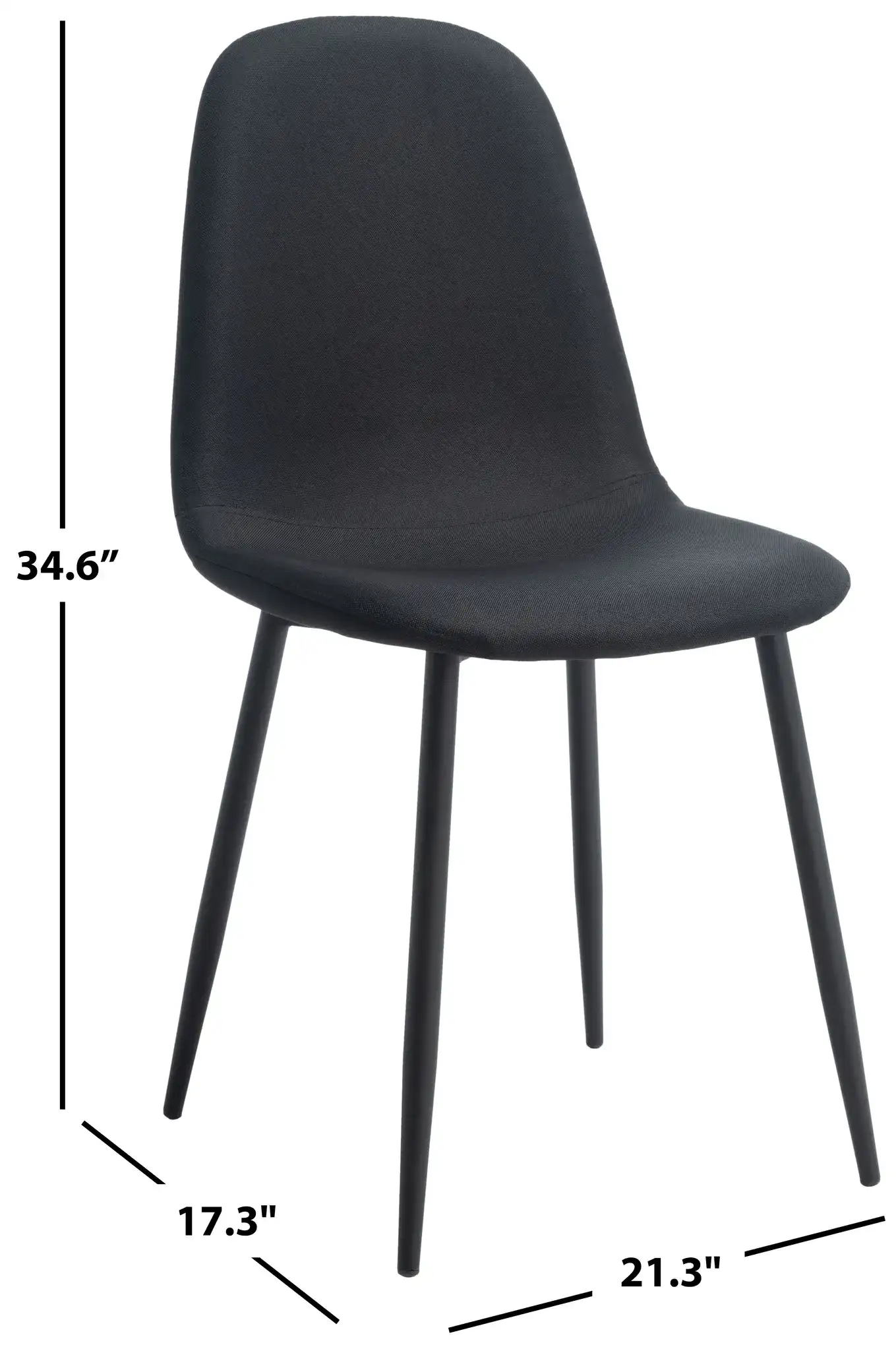 Blaire Dining Chair (Set of 2) in Pink / Dark Gray, detail view
