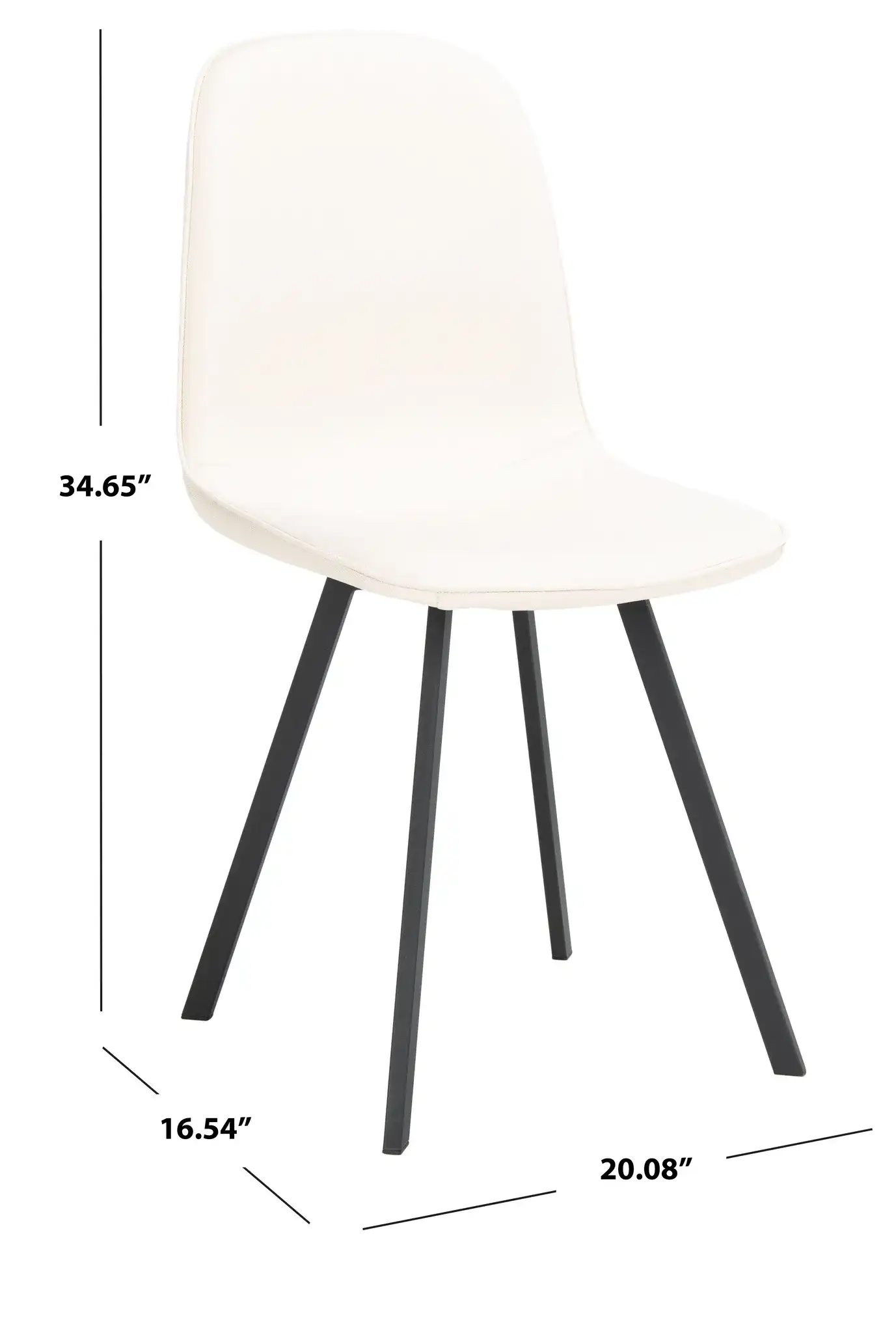 Ellery Dining Chair (Set of 2) in Beige / Black, detail view