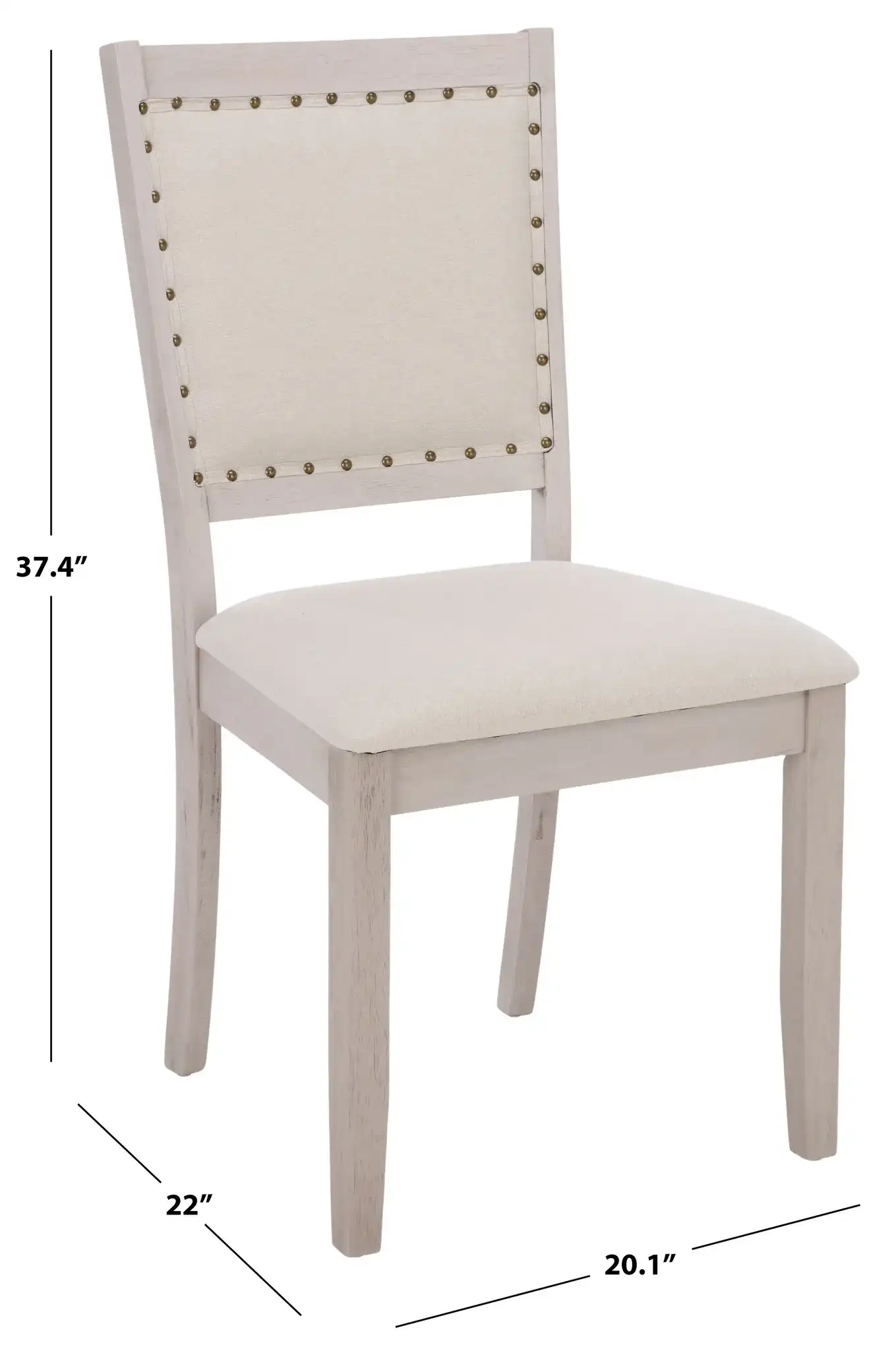 Greyes Dining Chair (Set of 2) in Cream / Gray, detail view
