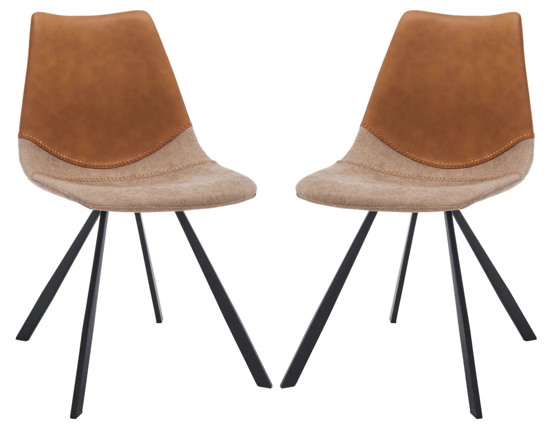 Greer Dining Chair (Set of 2) in Cognac, detail view