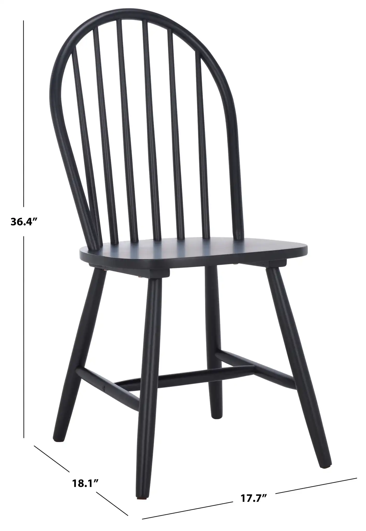 Omaha Dining Chair (Set of 2) in Black, detail view