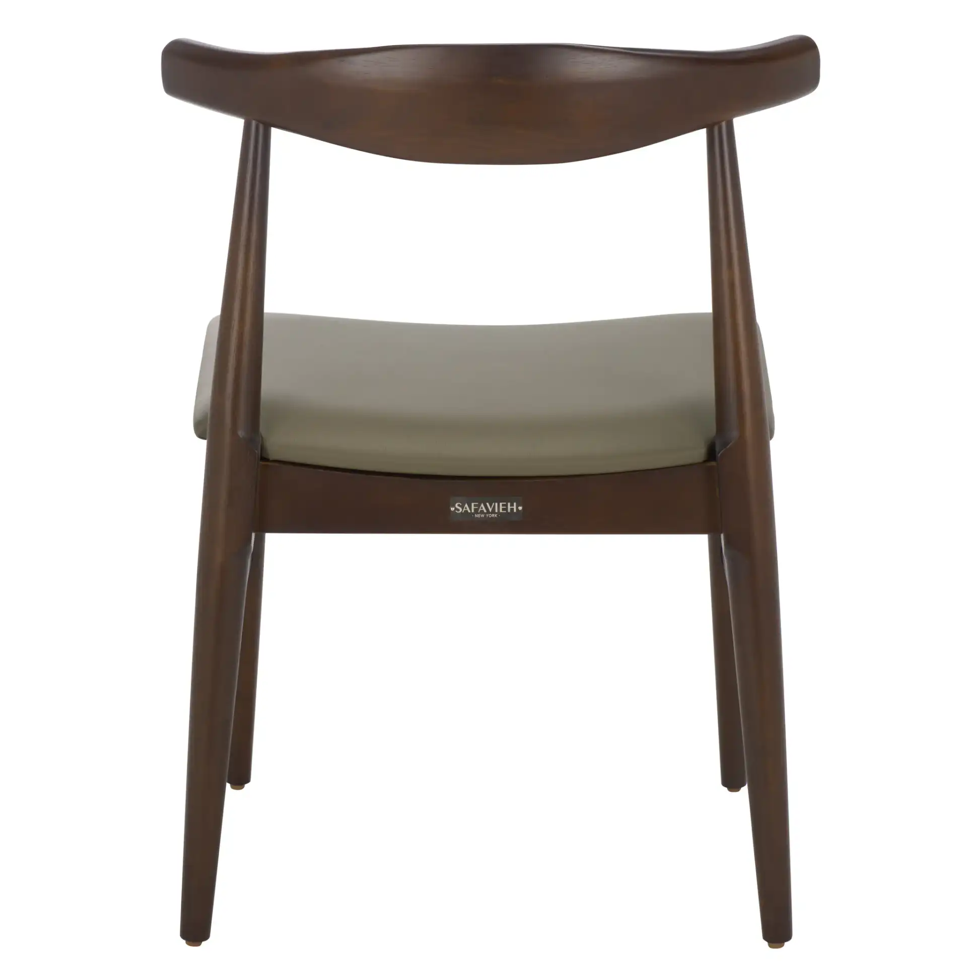 Elbow Dining Chair (Set of 2) in Olive / Espresso, detail view