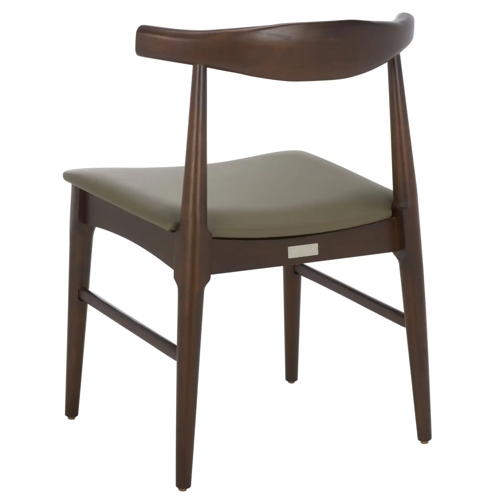 Elbow Dining Chair (Set of 2) in Olive / Espresso, detail view